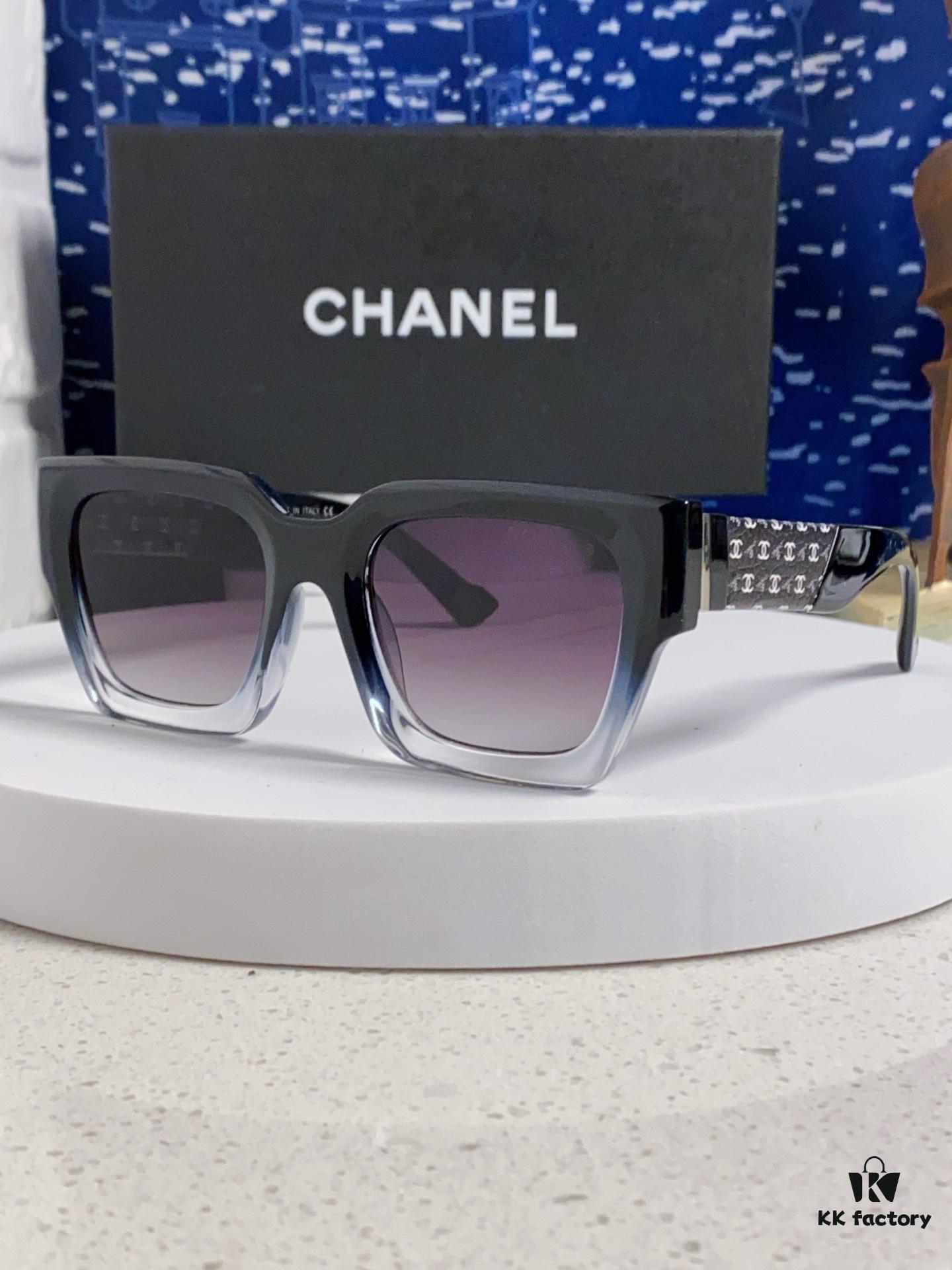 6931f7963a89a121ed548f4e CHANEL 2024 New Arrival Trendy Fashion Square Frame Sunglasses for Women, Comfortable Wear, Influencer Favorite, High-Definition Thick Polarized Lens Sunglasses