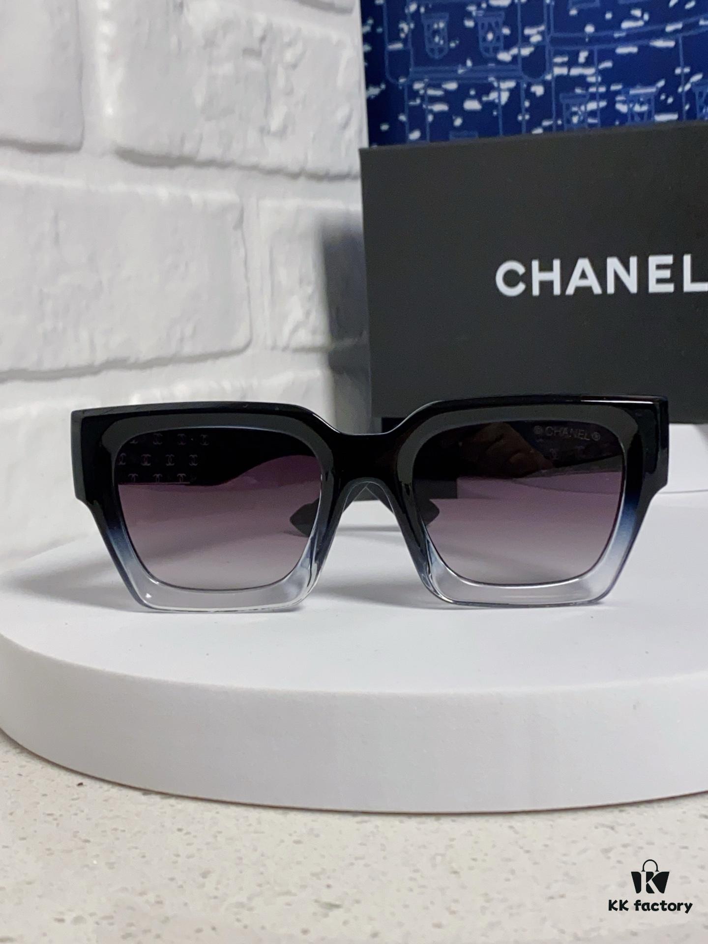 6931f7963a89a121ed548f4f CHANEL 2024 New Arrival Trendy Fashion Square Frame Sunglasses for Women, Comfortable Wear, Influencer Favorite, High-Definition Thick Polarized Lens Sunglasses