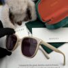 New CHANEL Square Sunglasses with Pearl Accents and Metallic Bridge