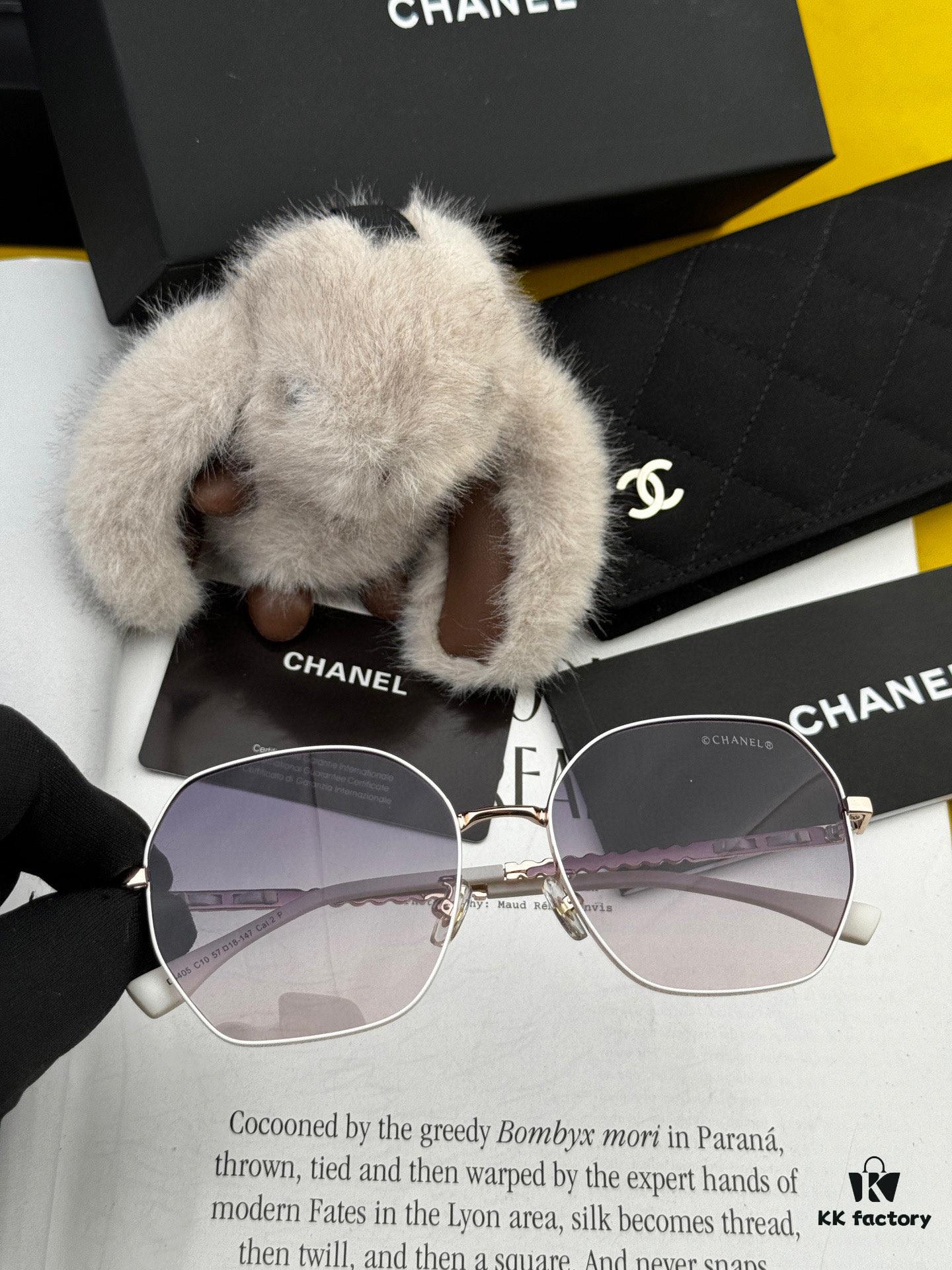 6931f79b3a89a121ed548f93 New CHANEL Square Sunglasses with Pearl Accents and Metallic Bridge