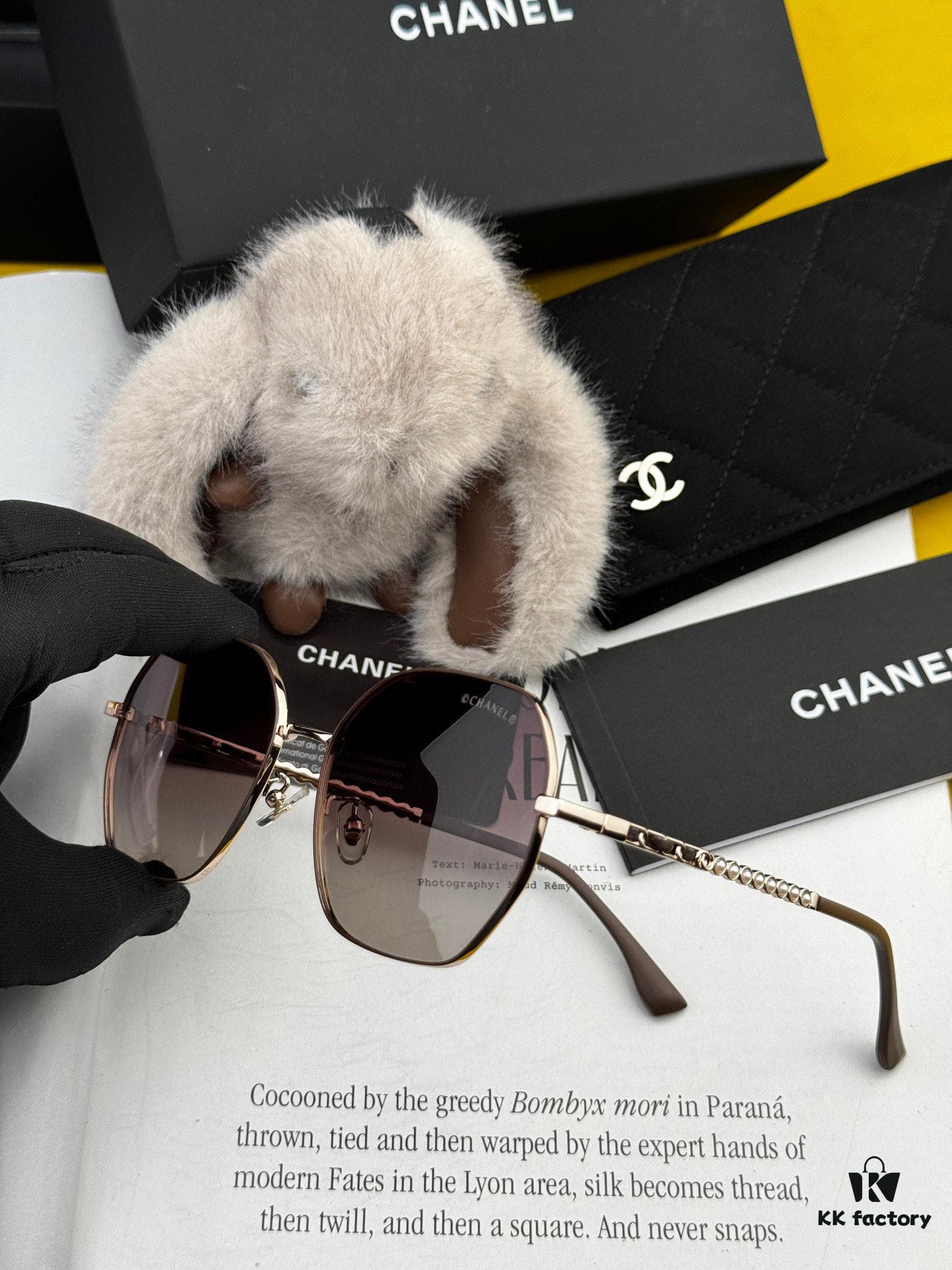6931f79b3a89a121ed548f95 New CHANEL Square Sunglasses with Pearl Accents and Metallic Bridge