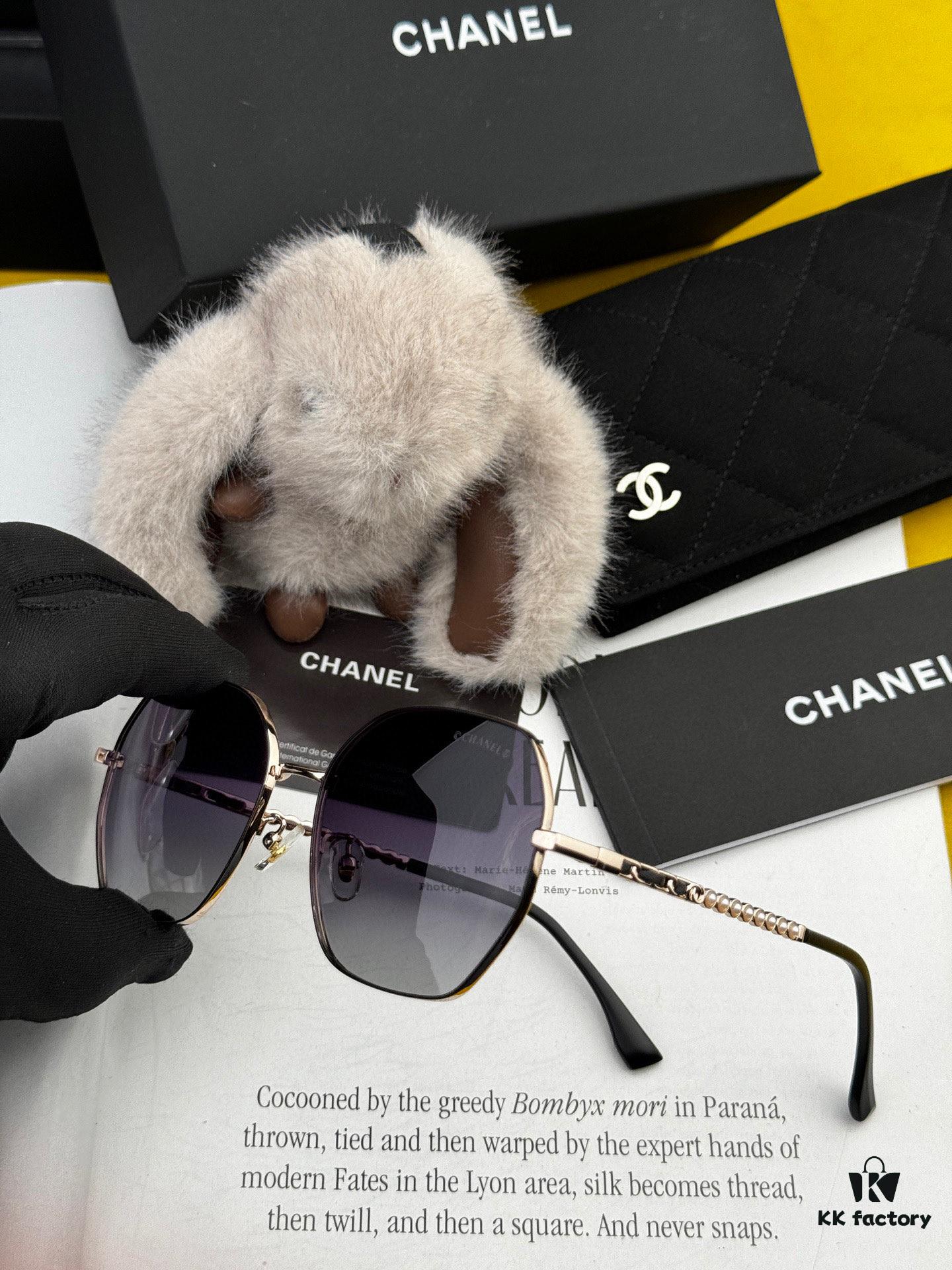 6931f79b3a89a121ed548f96 New CHANEL Square Sunglasses with Pearl Accents and Metallic Bridge