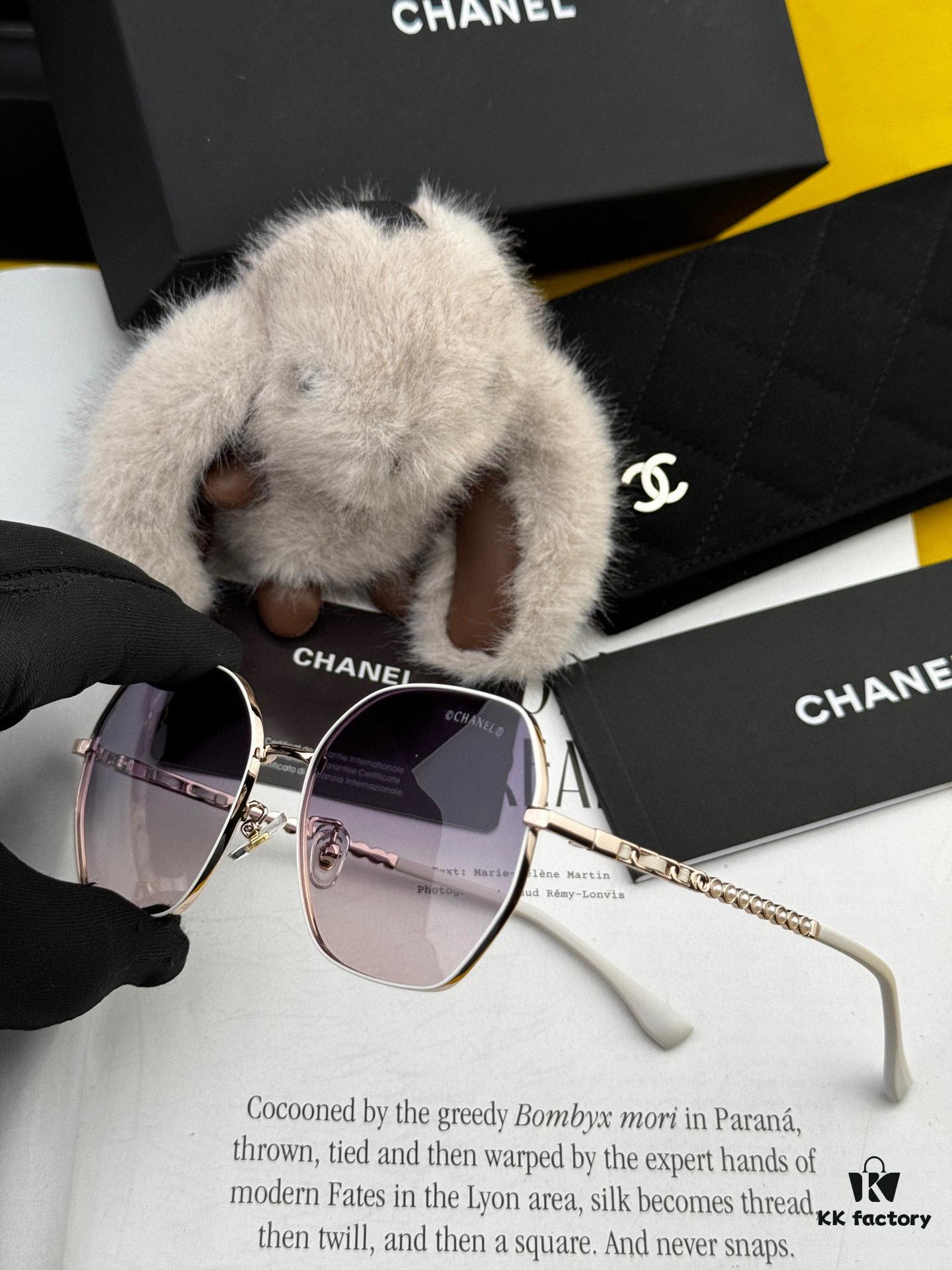 6931f79b3a89a121ed548f97 New CHANEL Square Sunglasses with Pearl Accents and Metallic Bridge