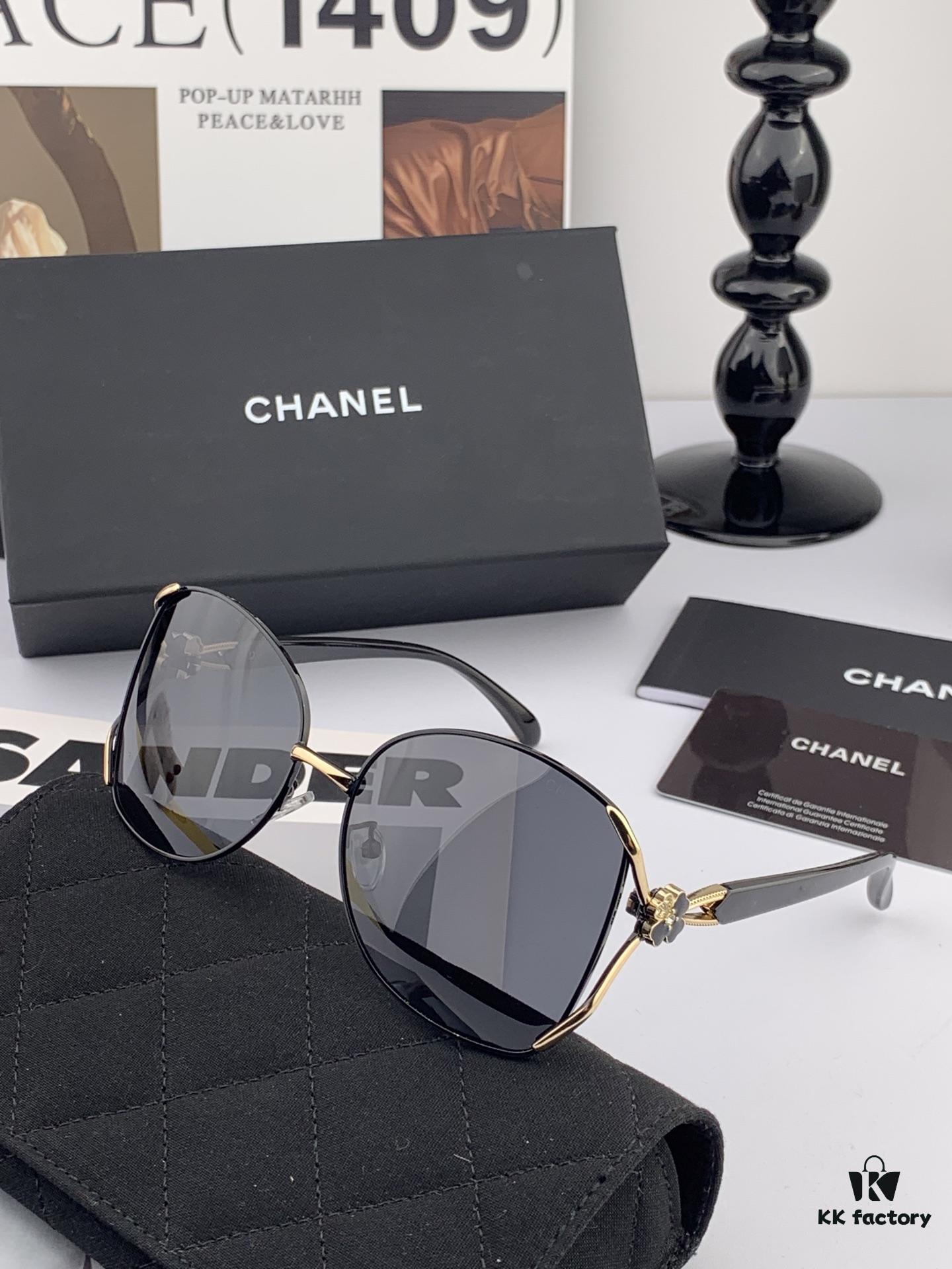 6931f79f3a89a121ed548fcc CHANEL 2025 New Camellia Trendy Fashion Round Frame Sunglasses Comfortable Wear Influencer Style Shades Model: CH9803