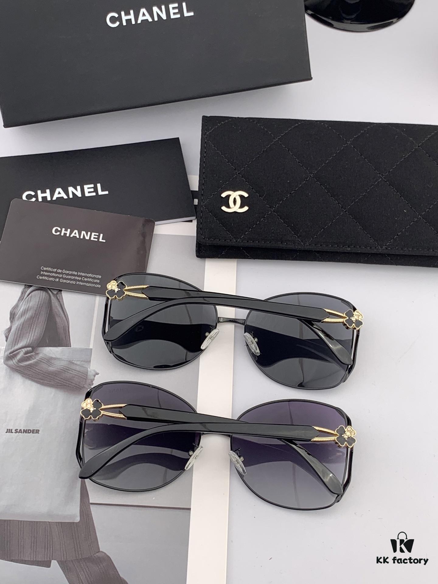 6931f79f3a89a121ed548fcd CHANEL 2025 New Camellia Trendy Fashion Round Frame Sunglasses Comfortable Wear Influencer Style Shades Model: CH9803