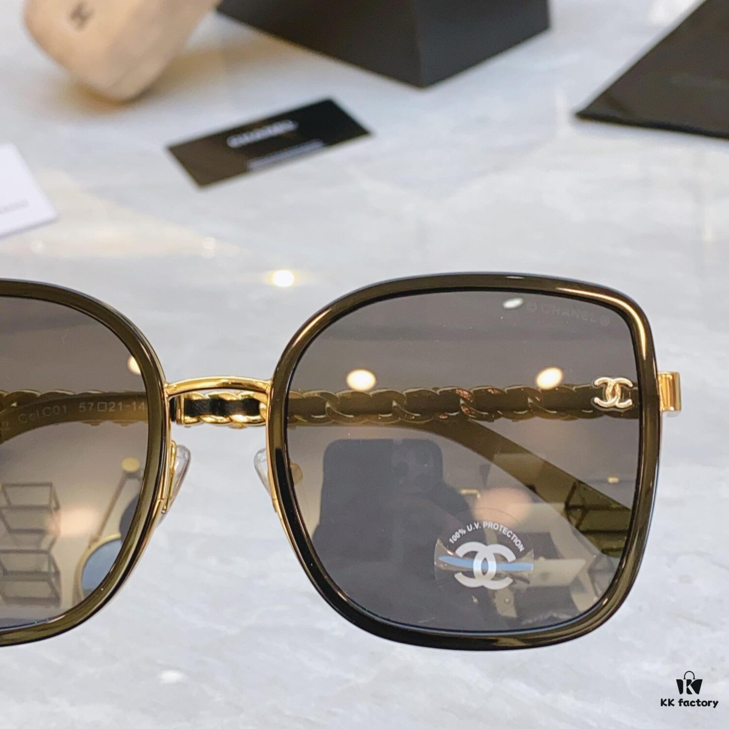CHANE* Chanel New Model Sunglasses 🕶️🕶️, MODEL: CH5422B, SIZE: 57-21-145