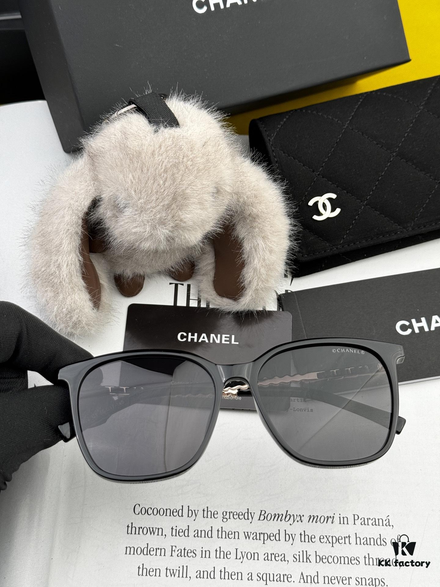 6931f7cd3a89a121ed54925a New CHANEL Square Sunglasses with Pearl Accents and Metallic Bridge