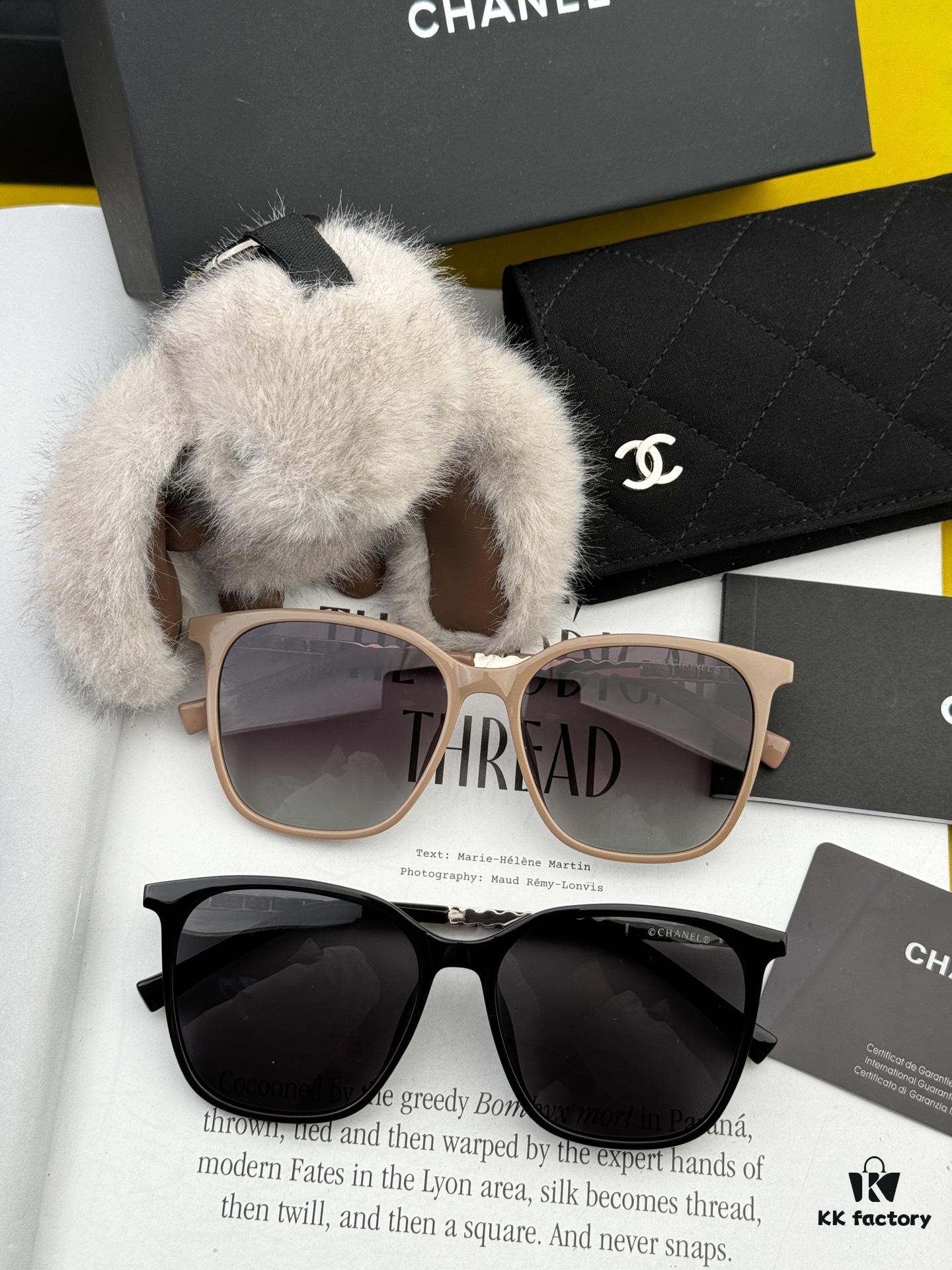 6931f7ce3a89a121ed54925f New CHANEL Square Sunglasses with Pearl Accents and Metallic Bridge