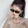 Chanel Oversized Square Sunglasses, Classic Square Frame Design, Universal Fit for All Face Shapes, Polarized UV-Protective Lenses, Ideal with Coats or Dresses, Model: CH9231