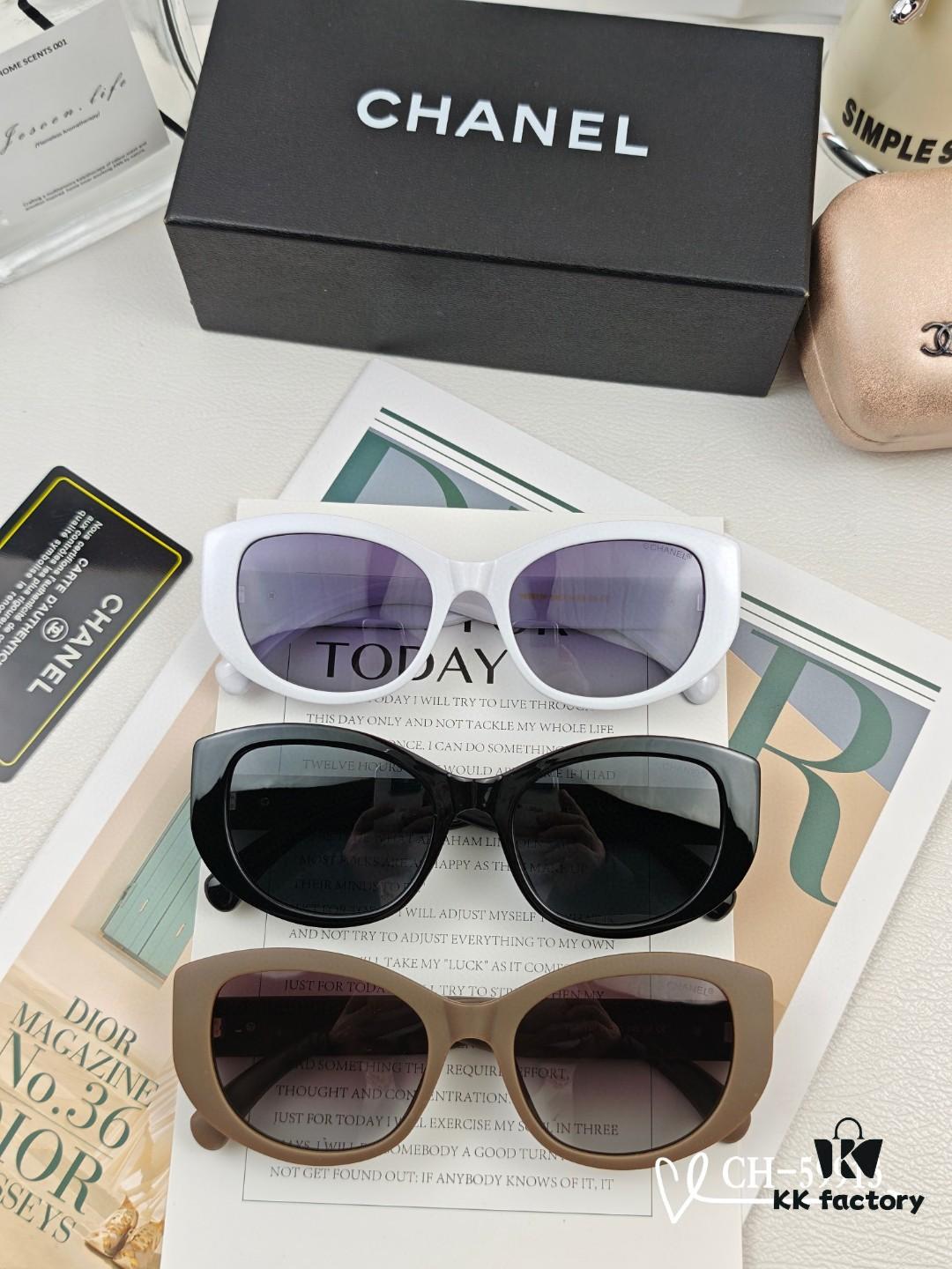 6931f7de3a89a121ed54934b CHANEL France - New Little Chanel Sunglasses with Polarized HD Lenses, TR Frame Lightweight and Comfortable, Size 63-17-140