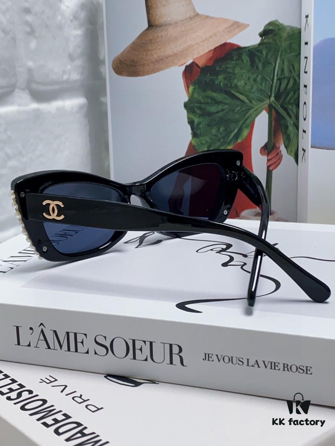 6931f7e33a89a121ed549396 Chanel Natural Light Pink Pearl-Set Frame Trendy Fashion Women's Luxury Square Sunglasses