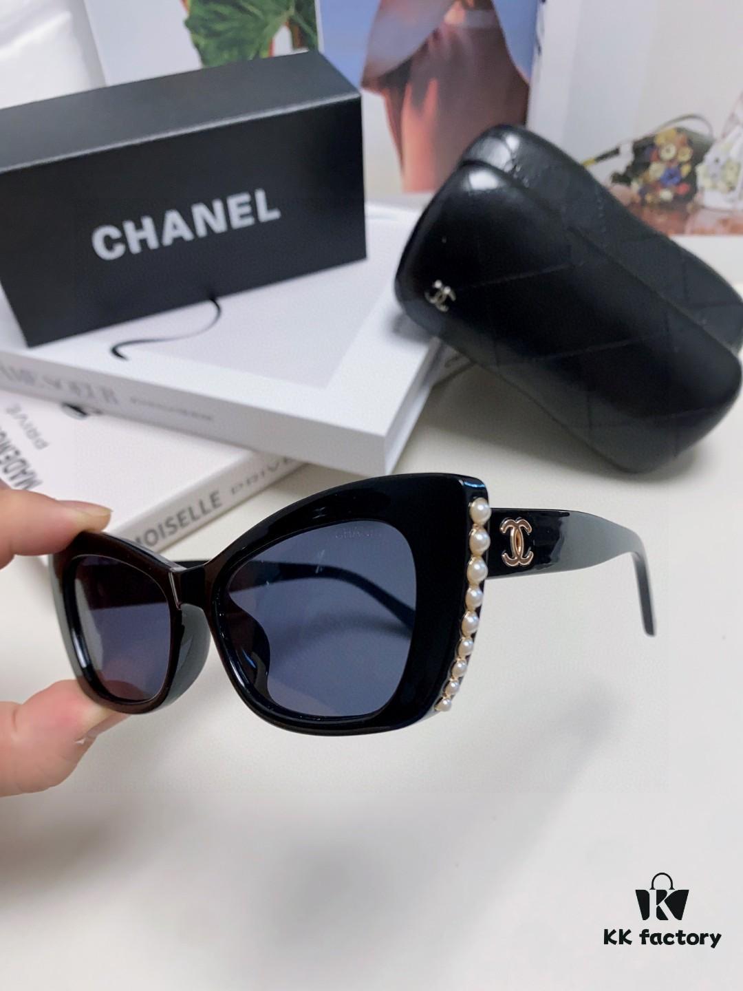 6931f7e33a89a121ed549399 Chanel Natural Light Pink Pearl-Set Frame Trendy Fashion Women's Luxury Square Sunglasses