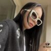 6931f7e43a89a121ed54939f Chanel Natural Light Pink Pearl Inlaid Frame Fashion Luxury Women's Square Sunglasses
