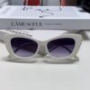 6931f7e43a89a121ed5493a6 Chanel Natural Light Pink Pearl Inlaid Frame Fashion Luxury Women's Square Sunglasses