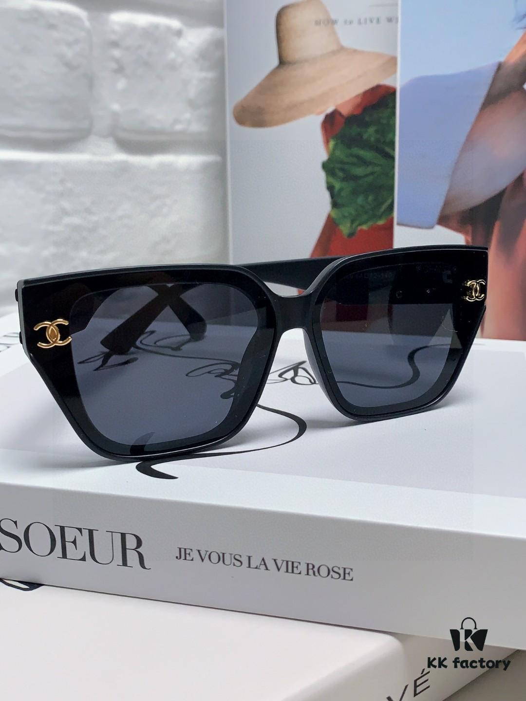 6931f7e63a89a121ed5493bf CHANEL 2025 Small Fragrance Style HD Anti-Ultraviolet Sunglasses for Women, Fashionable Oversized Korean-style Sun Glasses, Celebrity-Inspired Eyewear