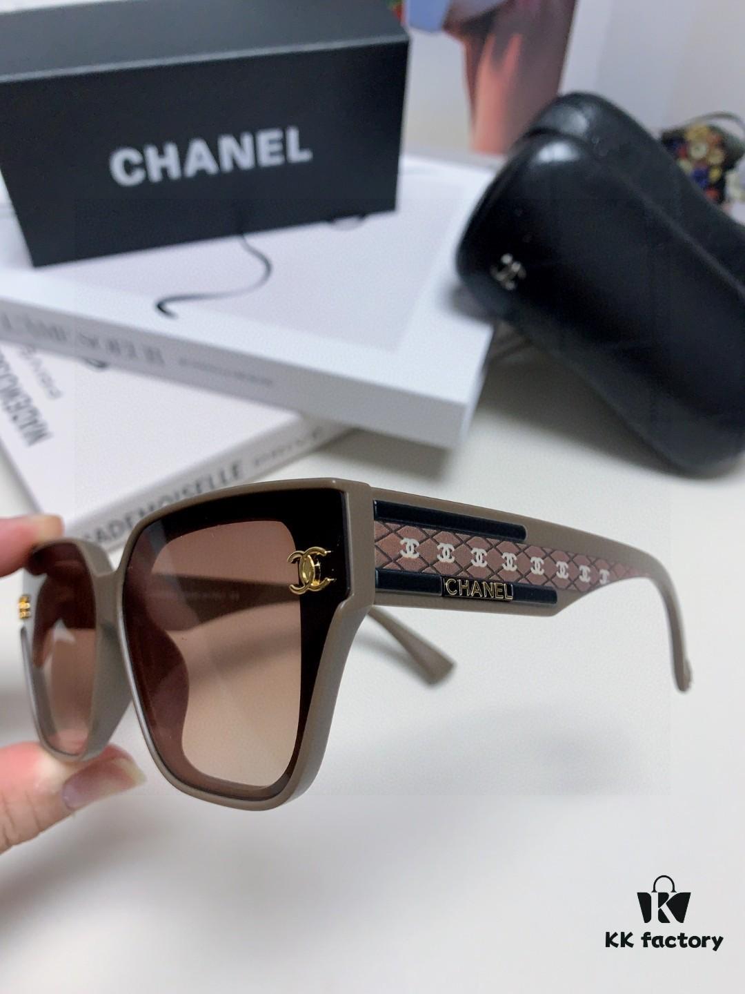6931f7e83a89a121ed5493de CHANEL 2025 Small Fragrance Style High-Definition UV-Protective Sunglasses, Fashionable Women's Oversized Sunglasses, Celebrity-Inspired Korean Style