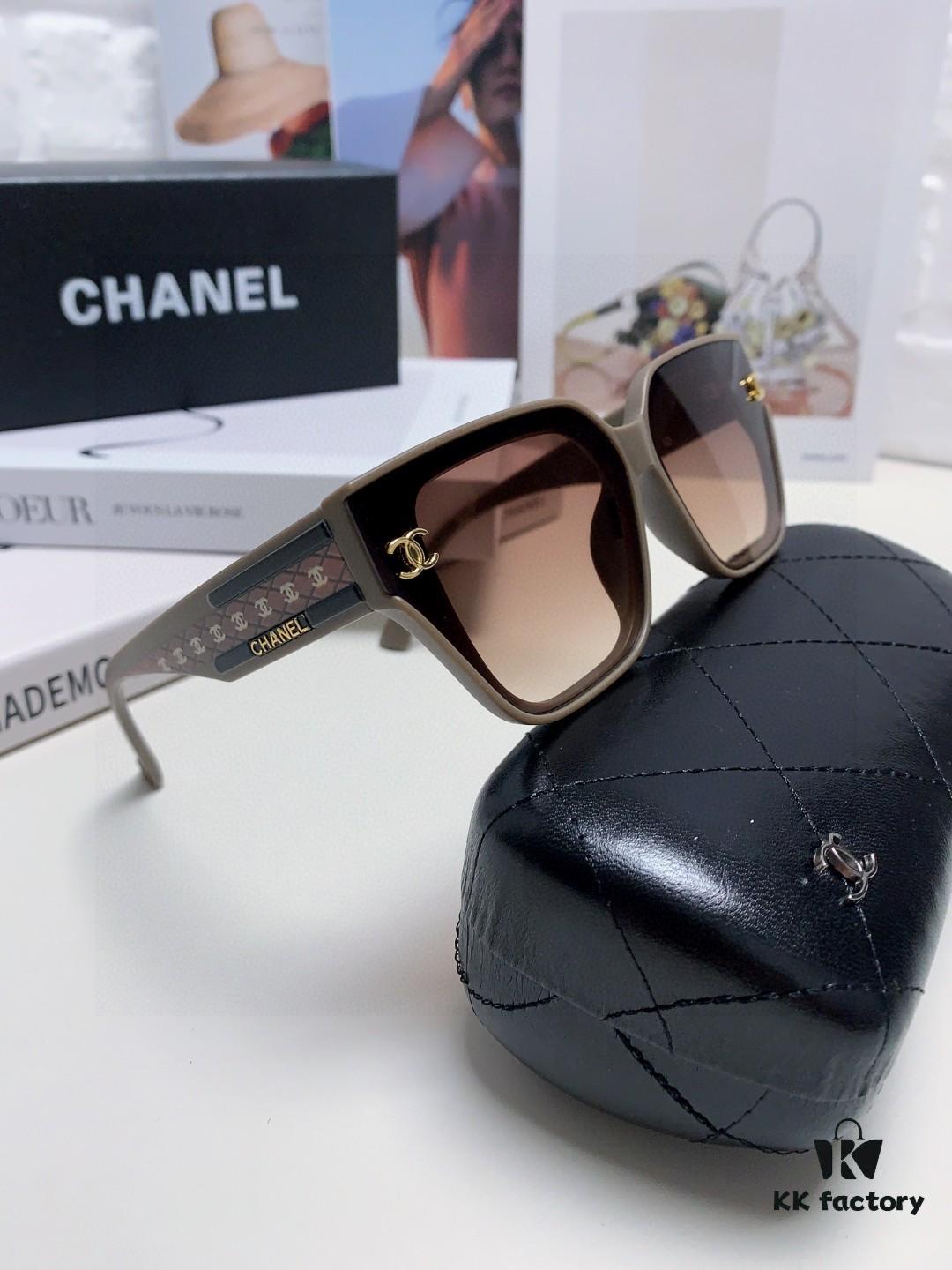 6931f7e83a89a121ed5493df CHANEL 2025 Small Fragrance Style High-Definition UV-Protective Sunglasses, Fashionable Women's Oversized Sunglasses, Celebrity-Inspired Korean Style