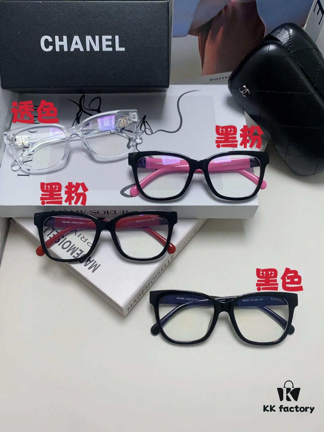 6931f7ed3a89a121ed549424 Chanel 2025 New Celebrity-Inspired Frame-Only Glasses for Women, Blue Light Blocking Square Frame Unisex Eyewear, Panda Color-Block Design Sunglasses