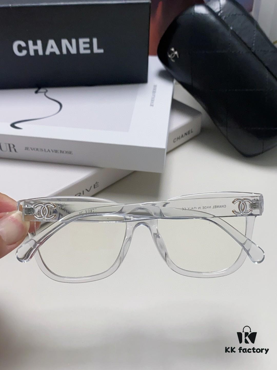 6931f7ed3a89a121ed549429 Chanel 2025 New Celebrity-Inspired Frame-Only Glasses for Women, Blue Light Blocking Square Frames, Unisex Panda Color-Block Eyewear, Suitable for Myopia, Non-Prescription Sunglasses