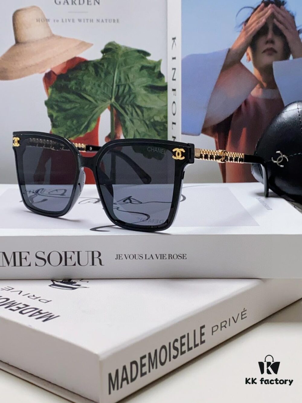 6931f7ee3a89a121ed54942f CHANEL 2025 New Arrival Trendy Fashion Square Frame Sunglasses for Women, Comfortable Wear, Influencer Favorite, High-Definition Thick Polarized UV Protection Shades