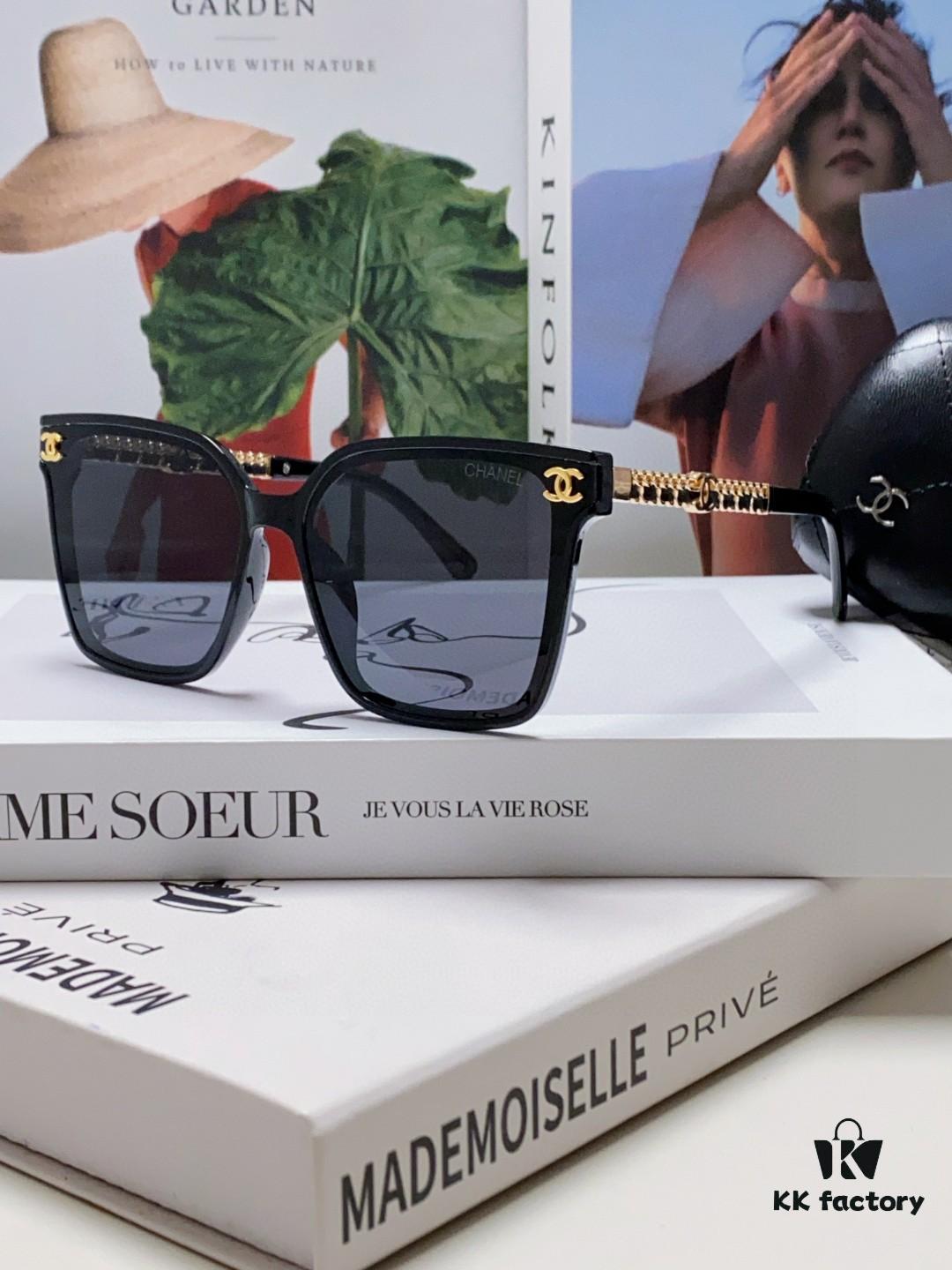 6931f7ee3a89a121ed54942f CHANEL 2025 New Arrival Trendy Fashion Square Frame Sunglasses for Women, Comfortable Wear, Influencer Favorite, High-Definition Thick Polarized UV Protection Shades