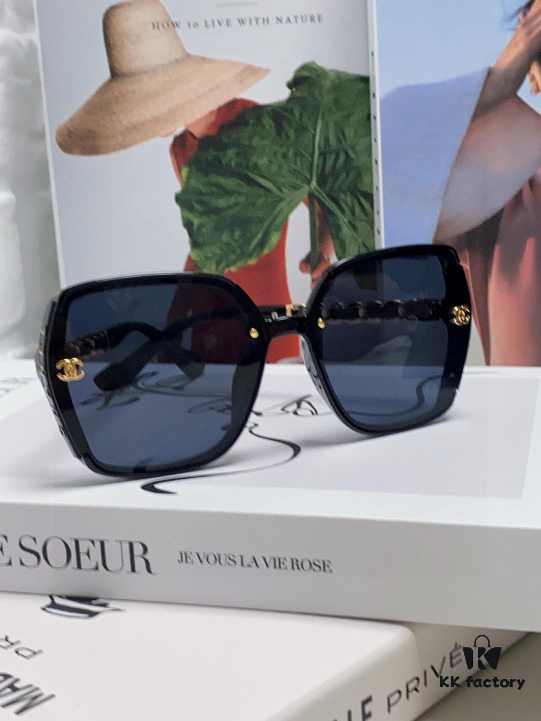 6931f7f53a89a121ed549494 Chanel New Arrival Sunglasses from Europe and America, Popular Unisex Designer Shades with Leather Chain, Stylish Sunglasses for Travel and Driving