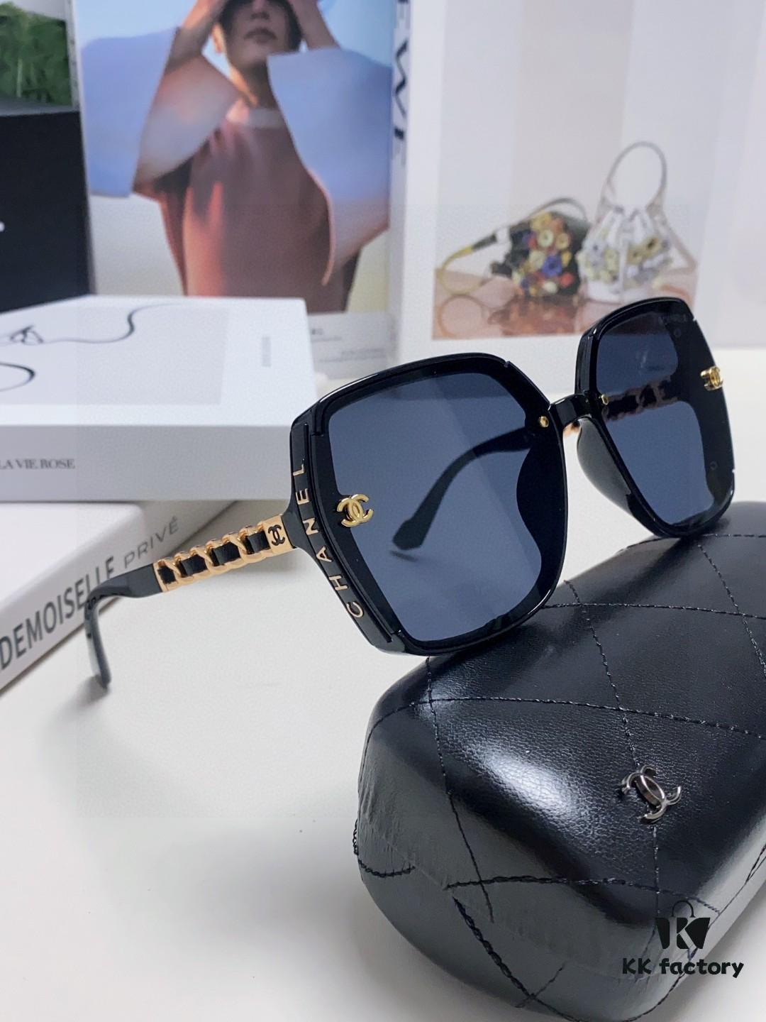 6931f7f53a89a121ed54949a Chanel New Arrival Sunglasses from Europe and America, Popular Unisex Designer Shades with Leather Chain, Stylish Sunglasses for Travel and Driving