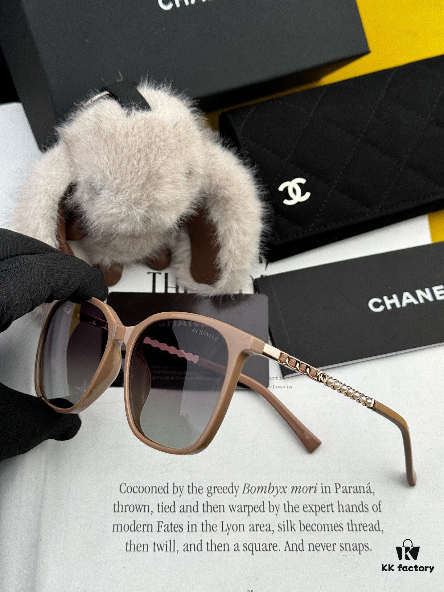 6931f8033a89a121ed549560.jpg New CHANEL Square Sunglasses with Pearl Accents and Metallic Bridge