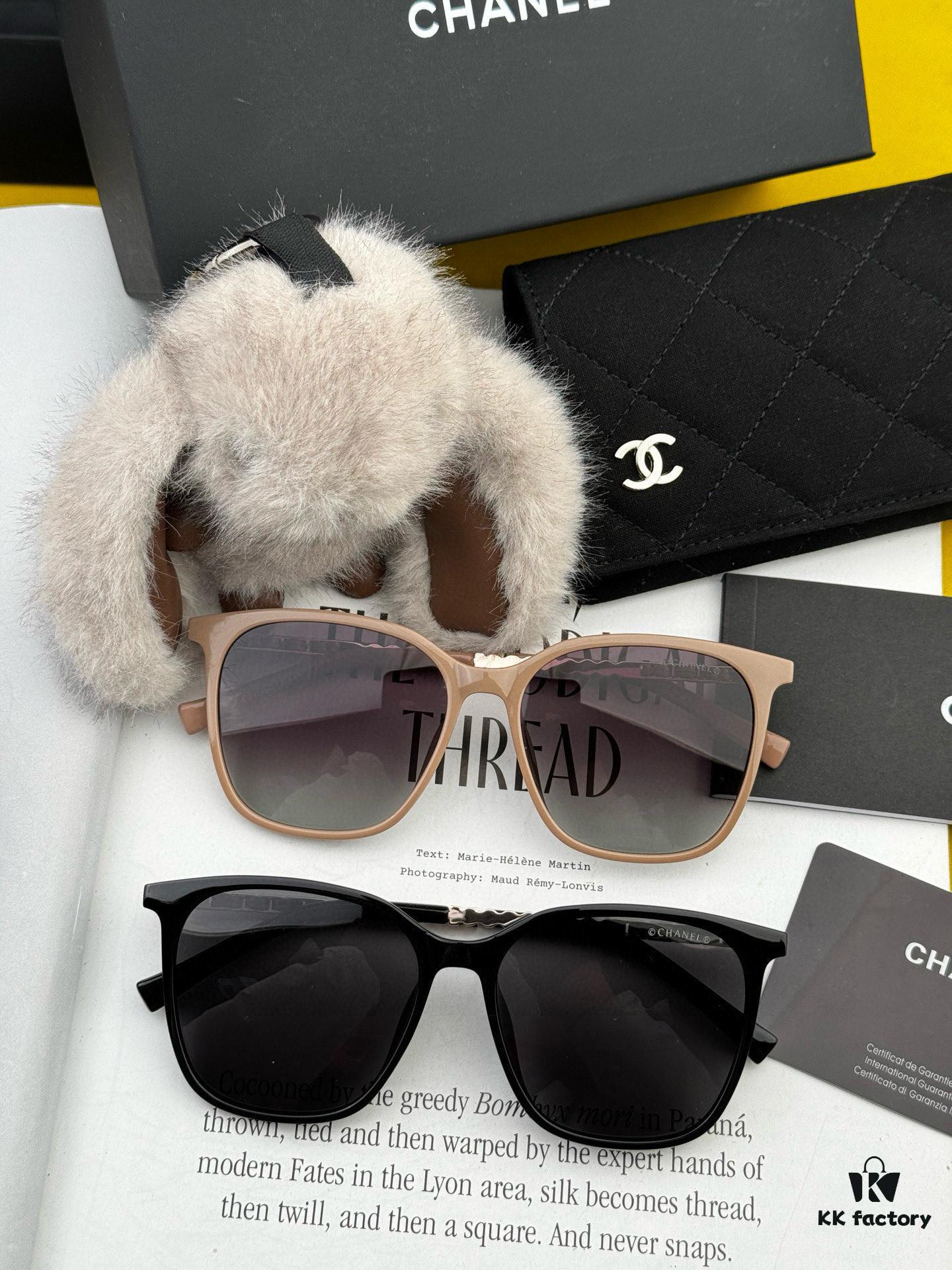 6931f8033a89a121ed549564 New CHANEL Square Sunglasses with Pearl Accents and Metallic Bridge