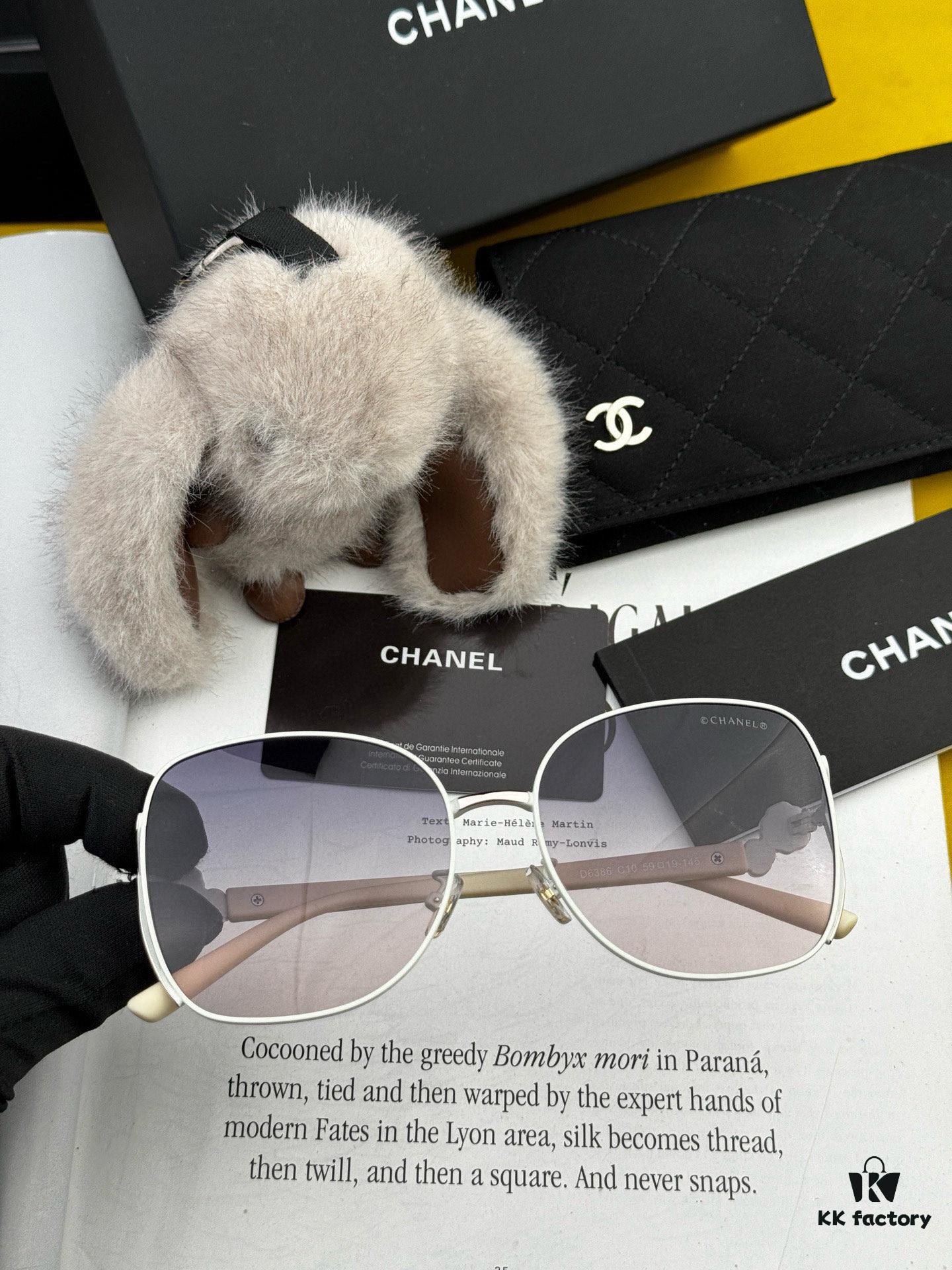 CHANEL 2025 New Camellia Trendy Best-Selling Fashion Round Frame High-Definition Polarized Sunglasses, Comfortable Wear, Influencer Popular Style
