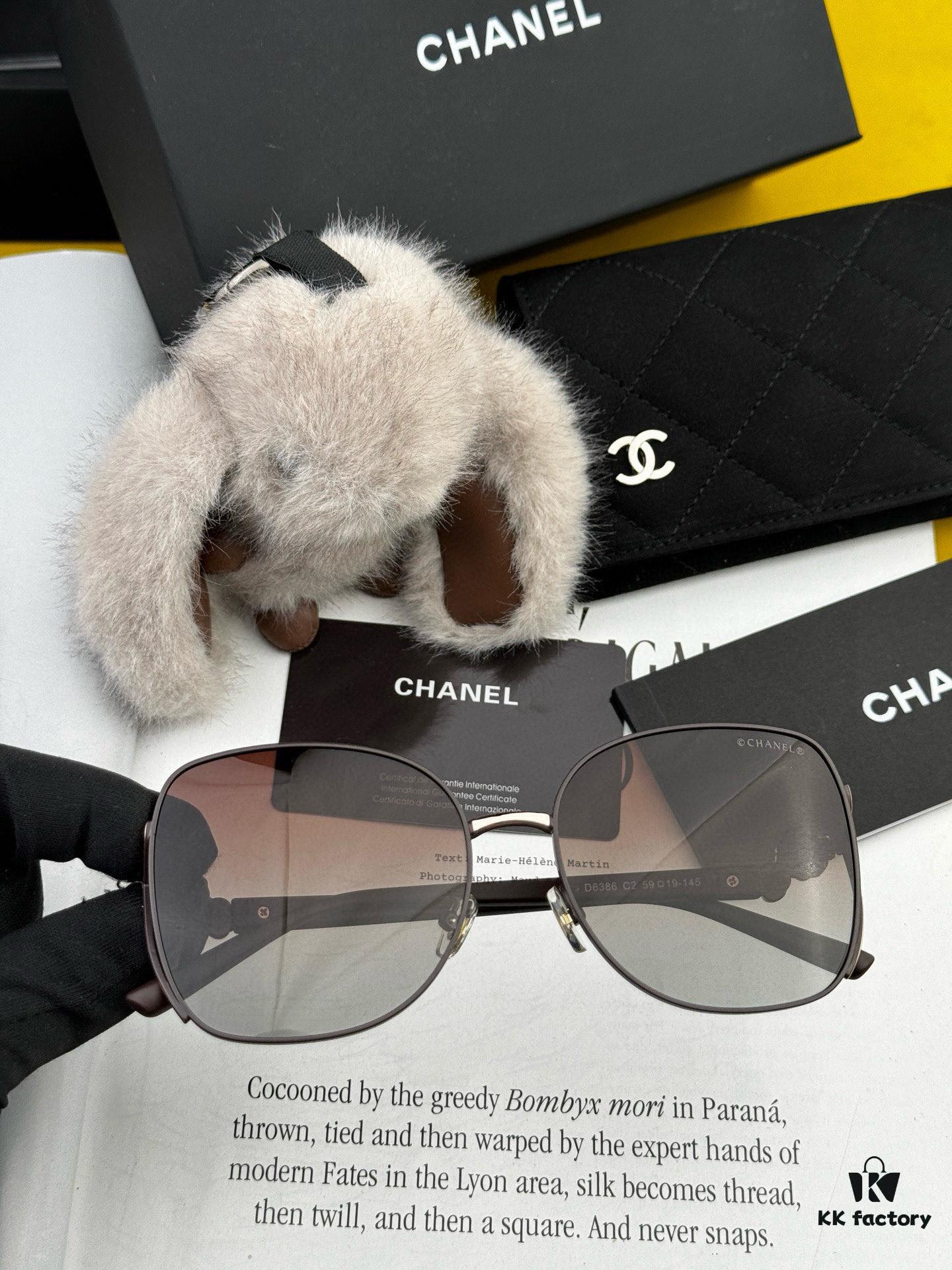 CHANEL 2025 New Camellia Trendy Best-Selling Fashion Round Frame High-Definition Polarized Sunglasses, Comfortable Wear, Influencer Popular Style