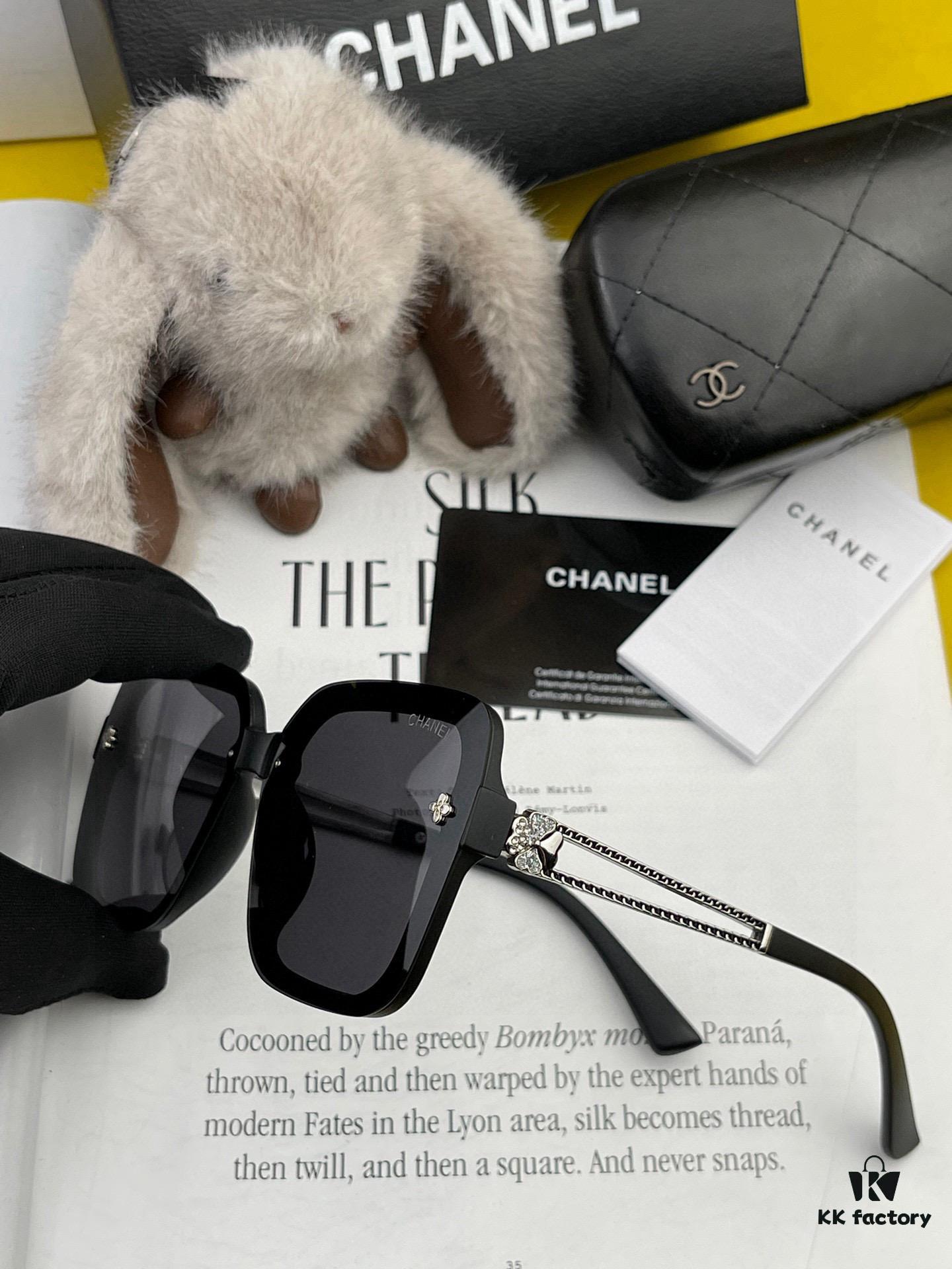 CHANEL 2025 New Arrival Camellia Fashion Best-Selling Round Frame HD Polarized Sunglasses, Comfortable Wear, Influencer Popular Style