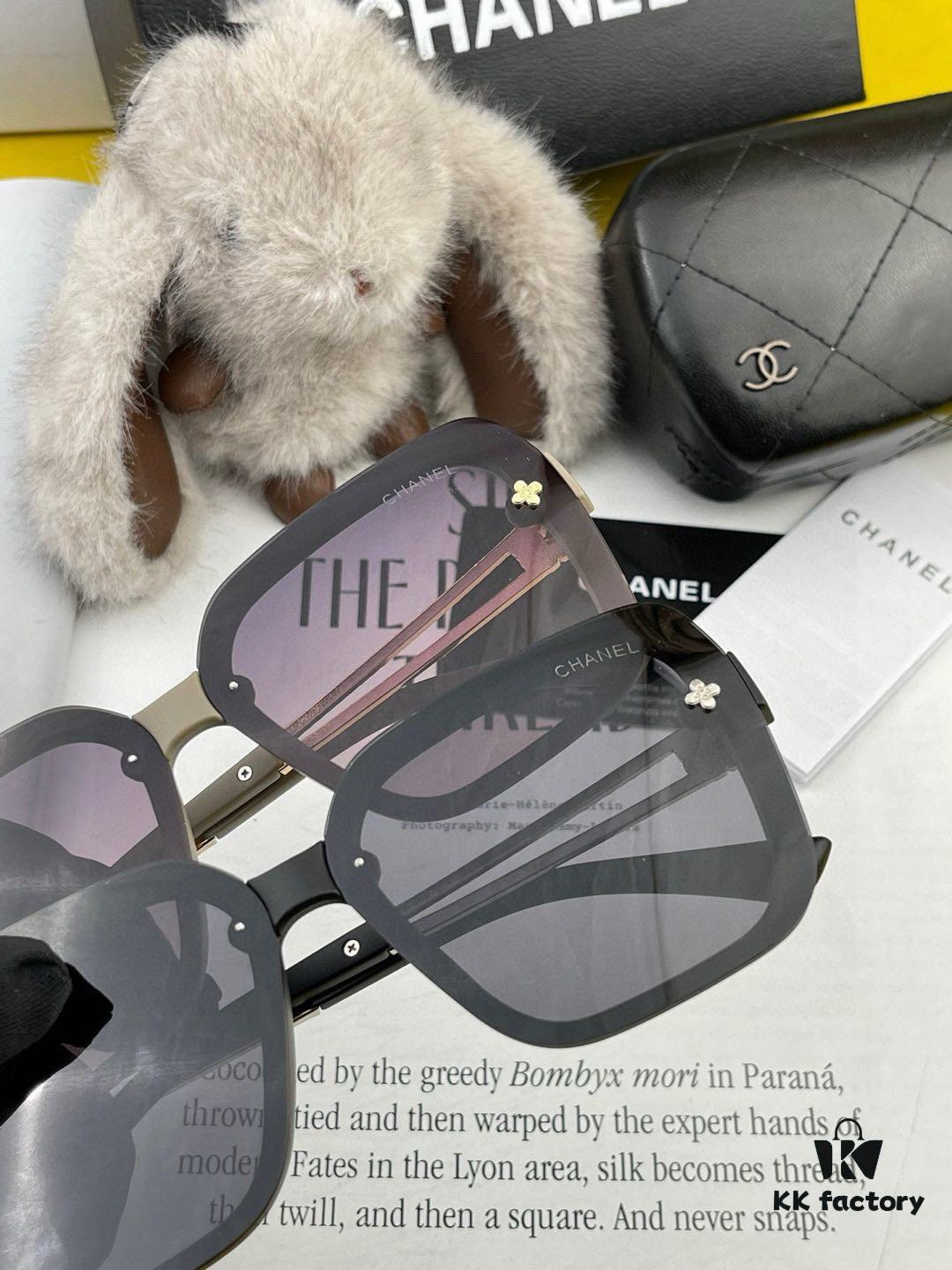 CHANEL 2025 New Arrival Camellia Fashion Best-Selling Round Frame HD Polarized Sunglasses, Comfortable Wear, Influencer Popular Style
