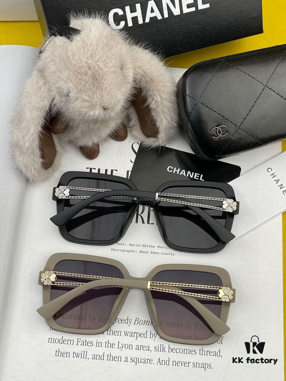 CHANEL 2025 New Arrival Camellia Fashion Best-Selling Round Frame HD Polarized Sunglasses, Comfortable Wear, Influencer Popular Style