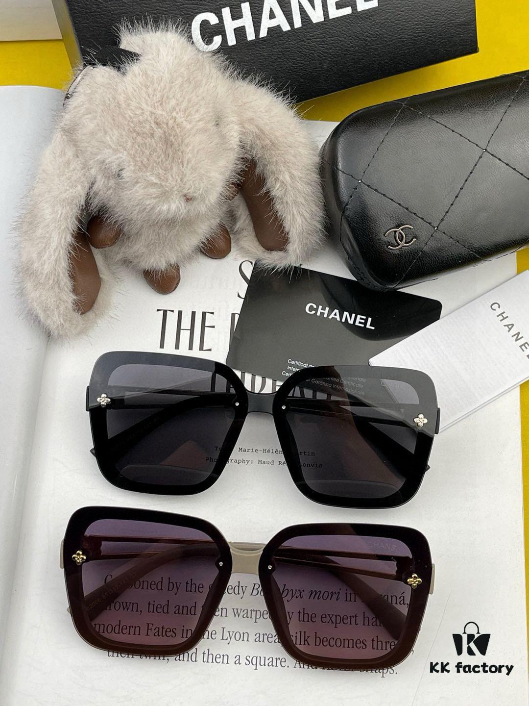 CHANEL 2025 New Arrival Camellia Fashion Best-Selling Round Frame HD Polarized Sunglasses, Comfortable Wear, Influencer Popular Style