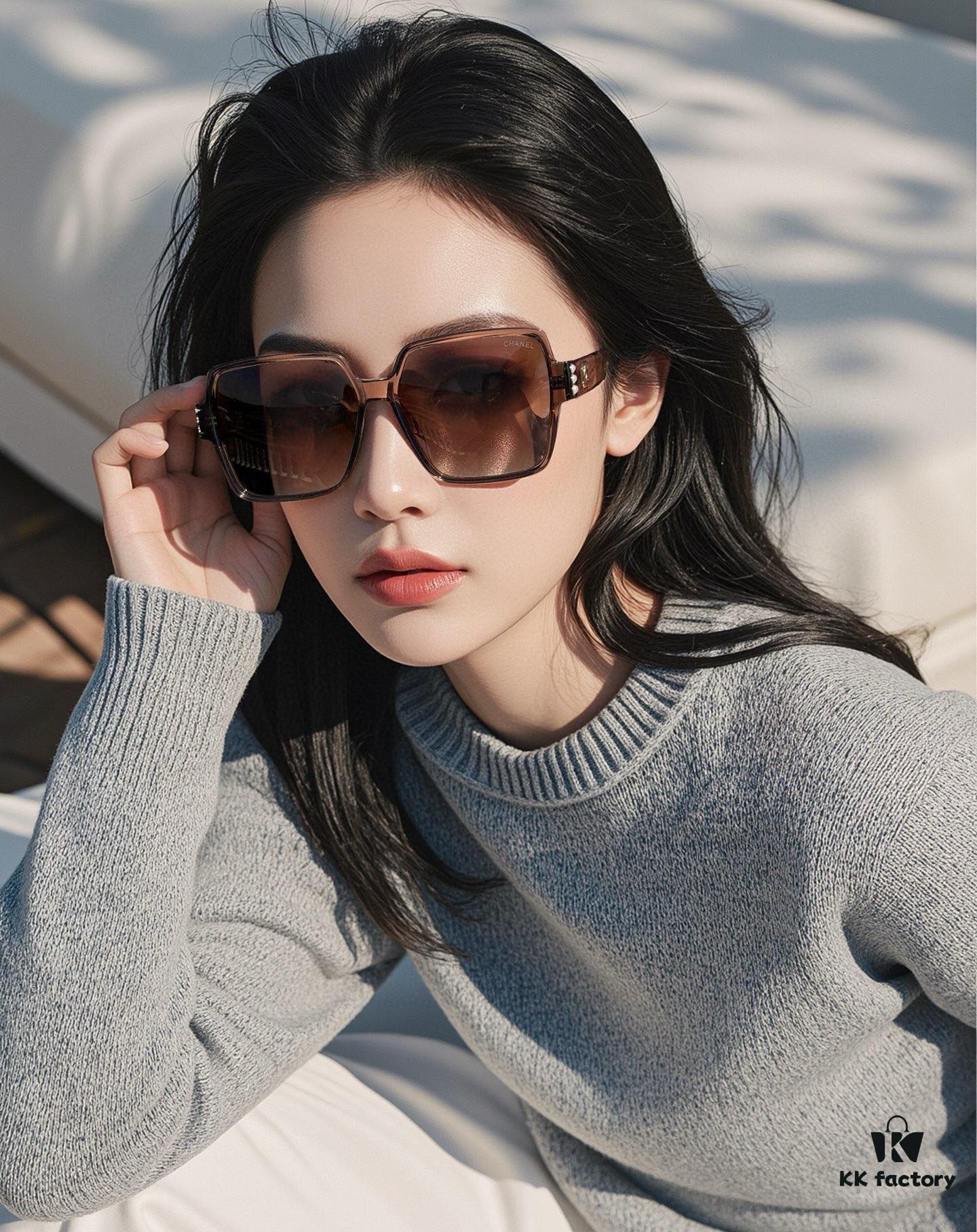 6931f8073a89a121ed54959d CHANEL 2025 New Arrival Trendy Fashion Square Frame Sunglasses, Comfortable Fit, Influencer-Approved Women's HD Thick Polarized Sunglasses 🕶️ High-Quality TR Frame ♥️♥️ Model CH8250