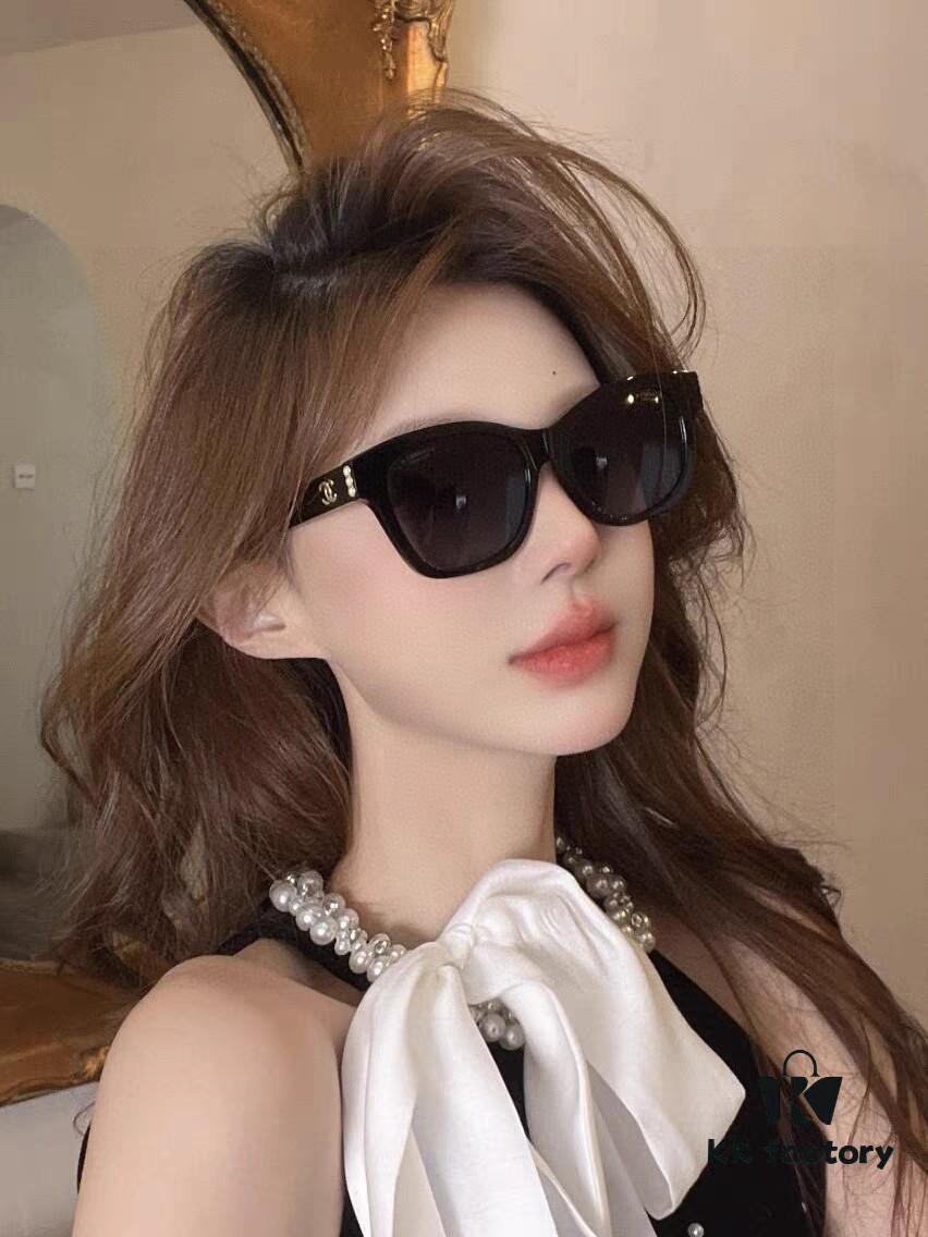 6931f8113a89a121ed549635 Chanel Pearl Sunglasses for Women, New Double C Polarized Sun Glasses, Celebrity Cat-eye Sunglasses, Fashion Hot-selling Eyewear