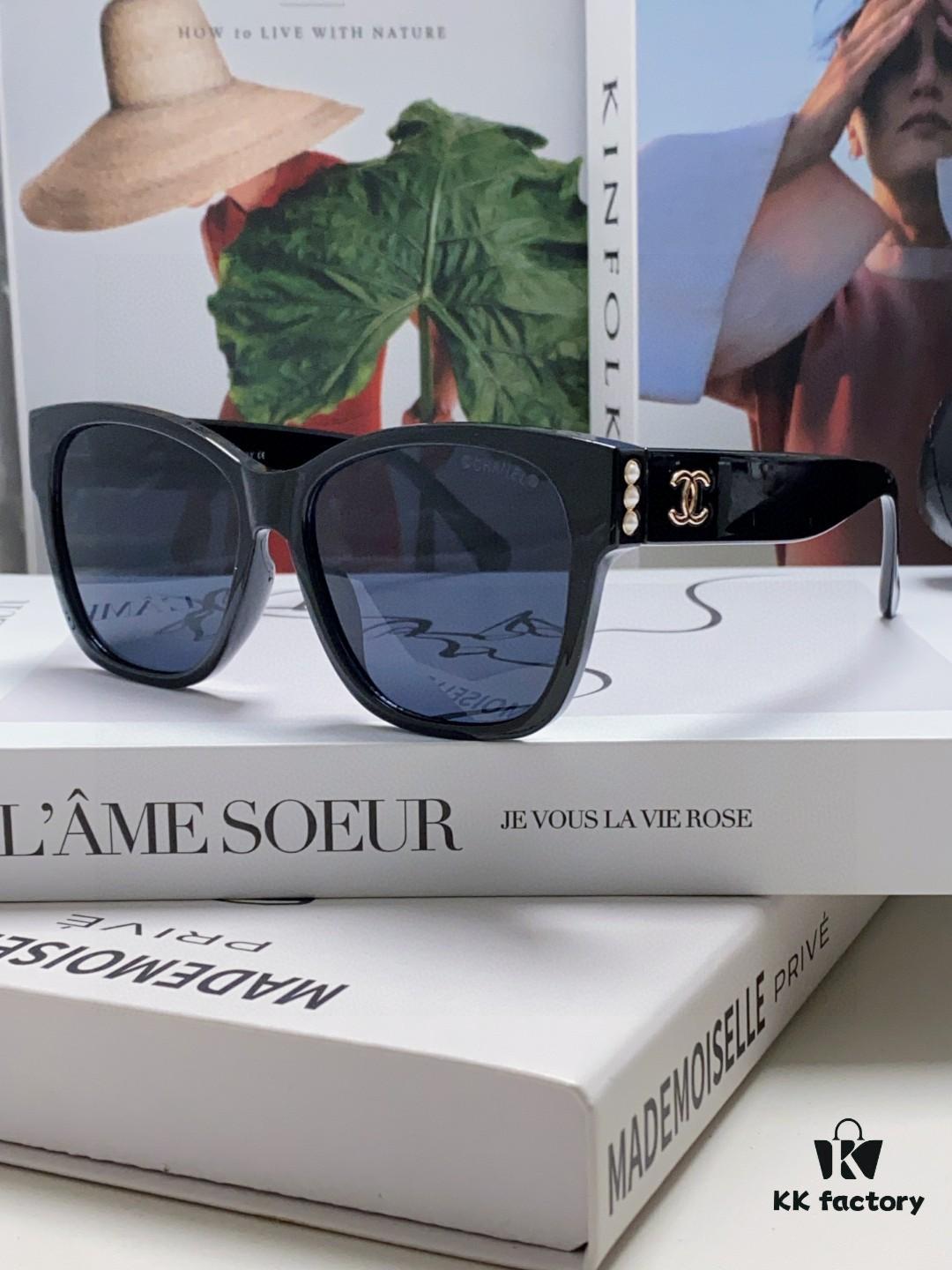 6931f8113a89a121ed549636 Chanel Pearl Sunglasses for Women, New Double C Polarized Sun Glasses, Celebrity Cat-eye Sunglasses, Fashion Hot-selling Eyewear