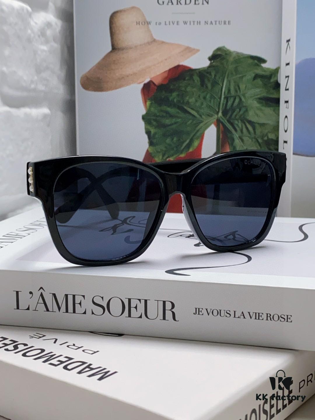 6931f8123a89a121ed549637 Chanel Pearl Sunglasses for Women, New Double C Polarized Sun Glasses, Celebrity Cat-eye Sunglasses, Fashion Hot-selling Eyewear
