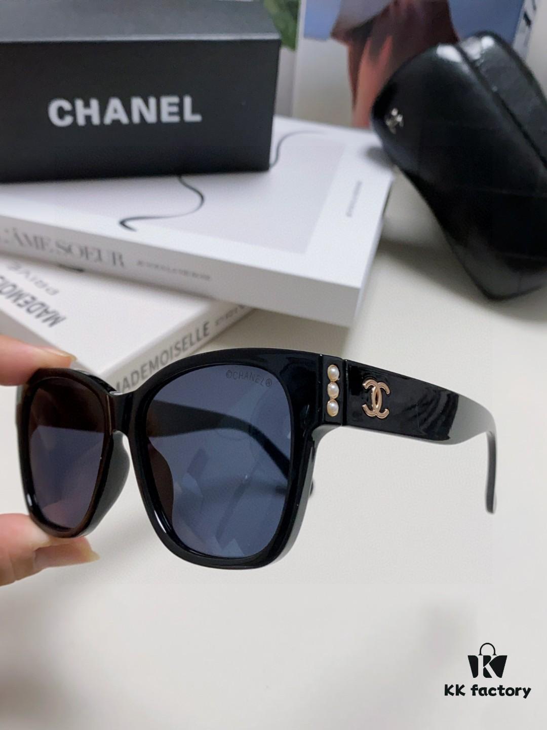 6931f8123a89a121ed54963b Chanel Pearl Sunglasses for Women, New Double C Polarized Sun Glasses, Celebrity Cat-eye Sunglasses, Fashion Hot-selling Eyewear
