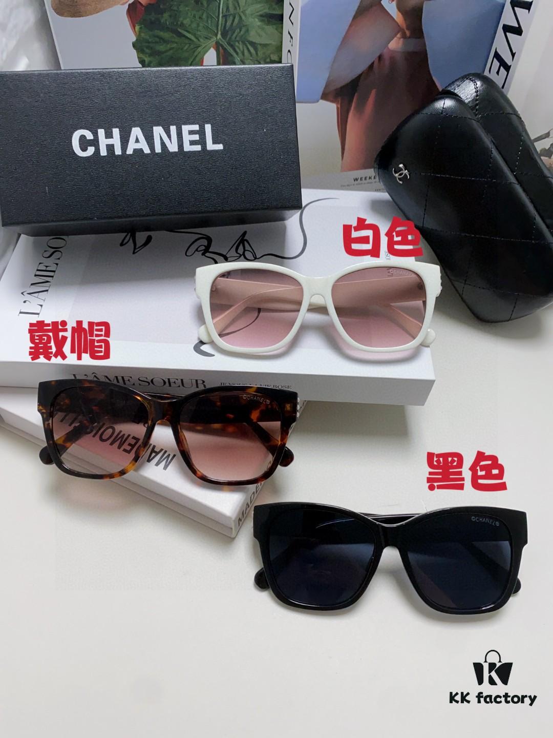 6931f8123a89a121ed54963f Chanel Pearl Sunglasses for Women, New Double C Polarized Sun Glasses, Celebrity Cat-eye Sunglasses, Fashion Hot-selling Eyewear