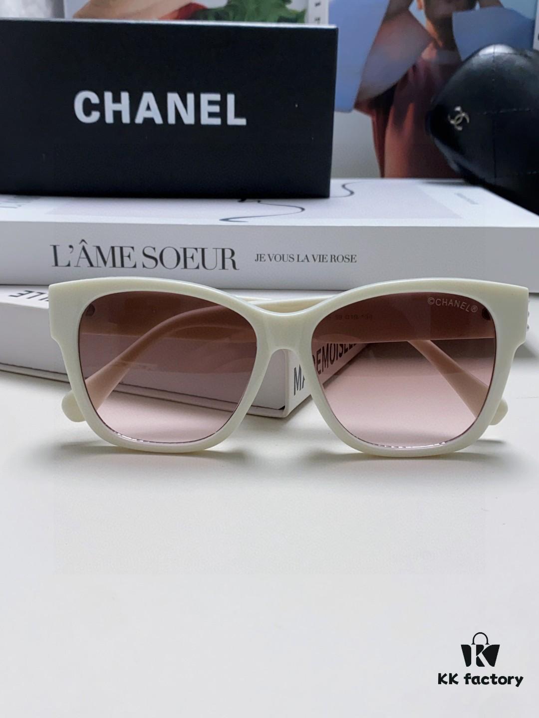 6931f8133a89a121ed549650 Chanel Pearl Sunglasses for Women, New Double C Polarized Celebrity Cat-eye Sun Glasses, Fashionable Popular Style