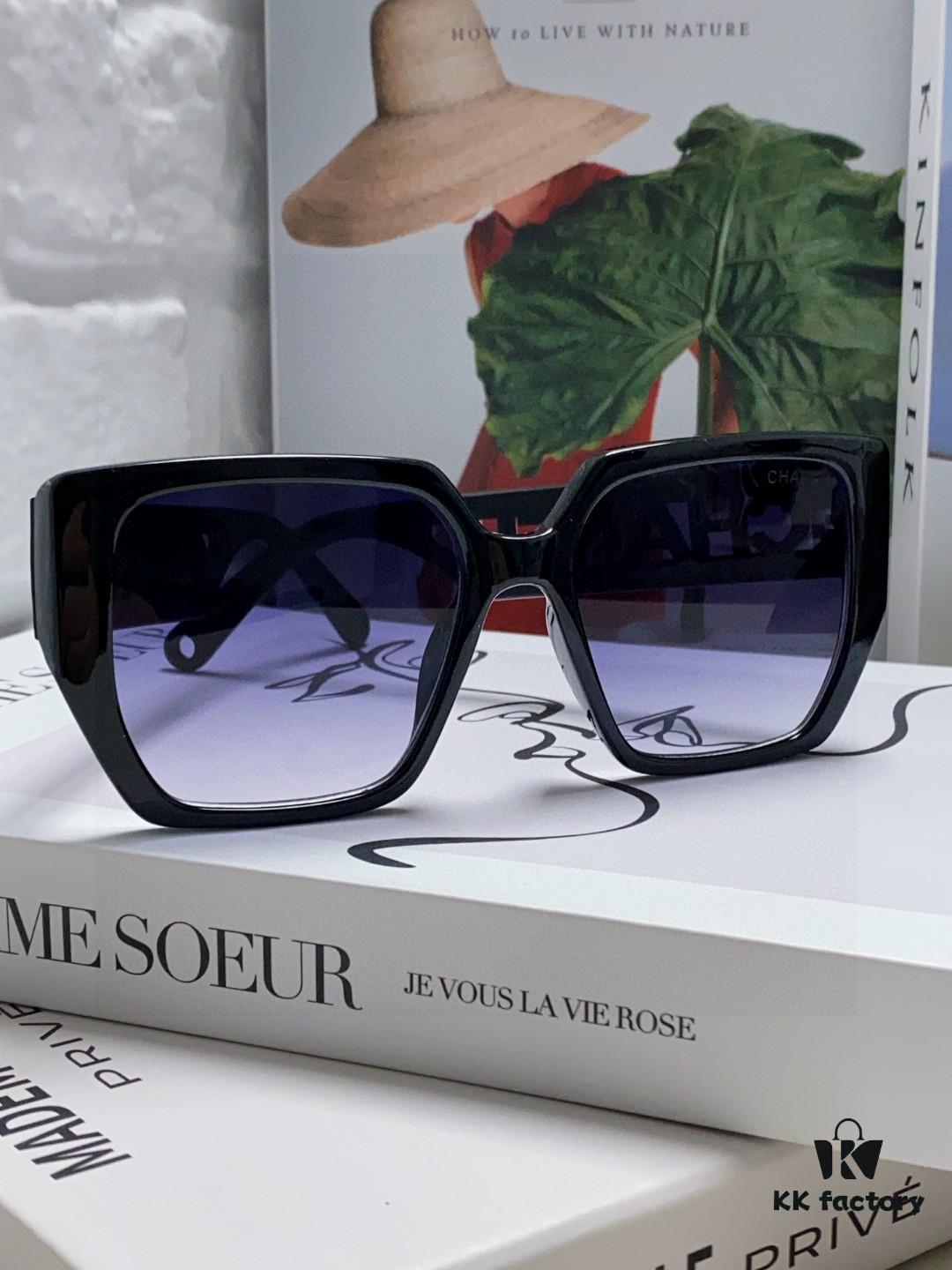 6931f8143a89a121ed54965f Chanel 2025 New Arrival Letter-Frame Sunglasses for Women, Korean Style Trendy Versatile Sun Glasses, Minimalist Fashion Eyewear for Street Photography