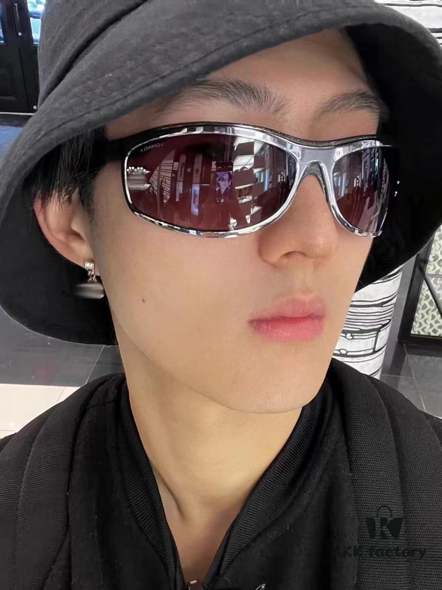 6931f8163a89a121ed549672 Chanel 2025 New Arrival Retro Silver Curved Frame Classic Chic Sunglasses for Women and Men, Outdoor Sports and Photography Fashion Eyewear