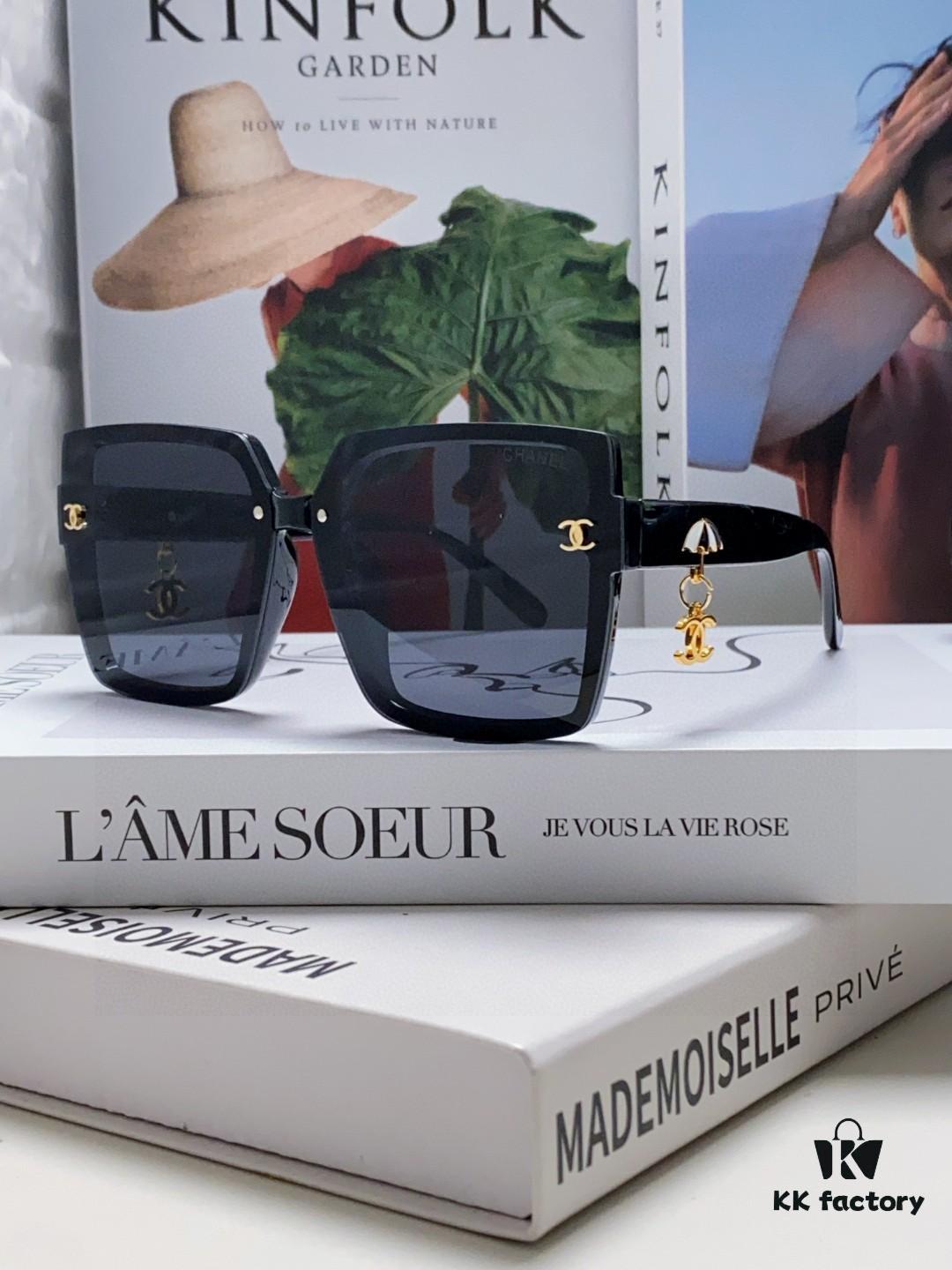6931f8163a89a121ed54967d Chanel 2025 New Arrival Fashion Sunglasses, Stylish Oversized Gradient Lens Sun Glasses with UV Protection, Compact Design to Flatter Face Shape, Raincoat Charm Pendant