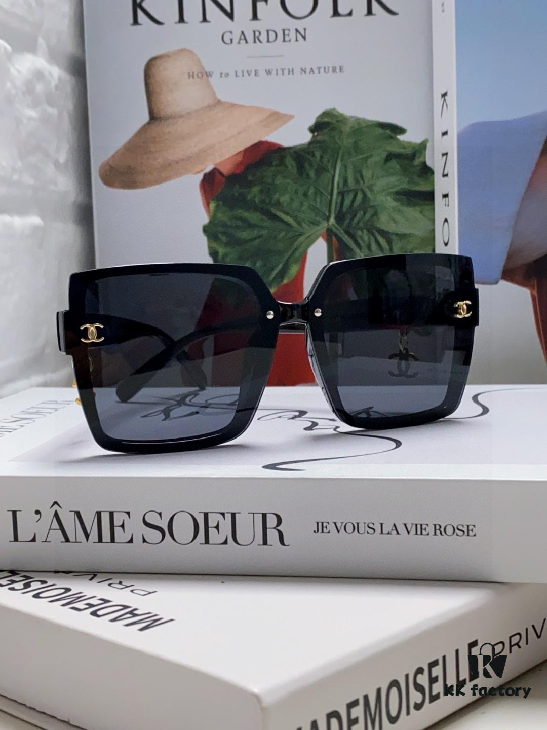 6931f8163a89a121ed54967e Chanel 2025 New Arrival Fashion Sunglasses, Stylish Oversized Gradient Lens Sun Glasses with UV Protection, Compact Design to Flatter Face Shape, Raincoat Charm Pendant