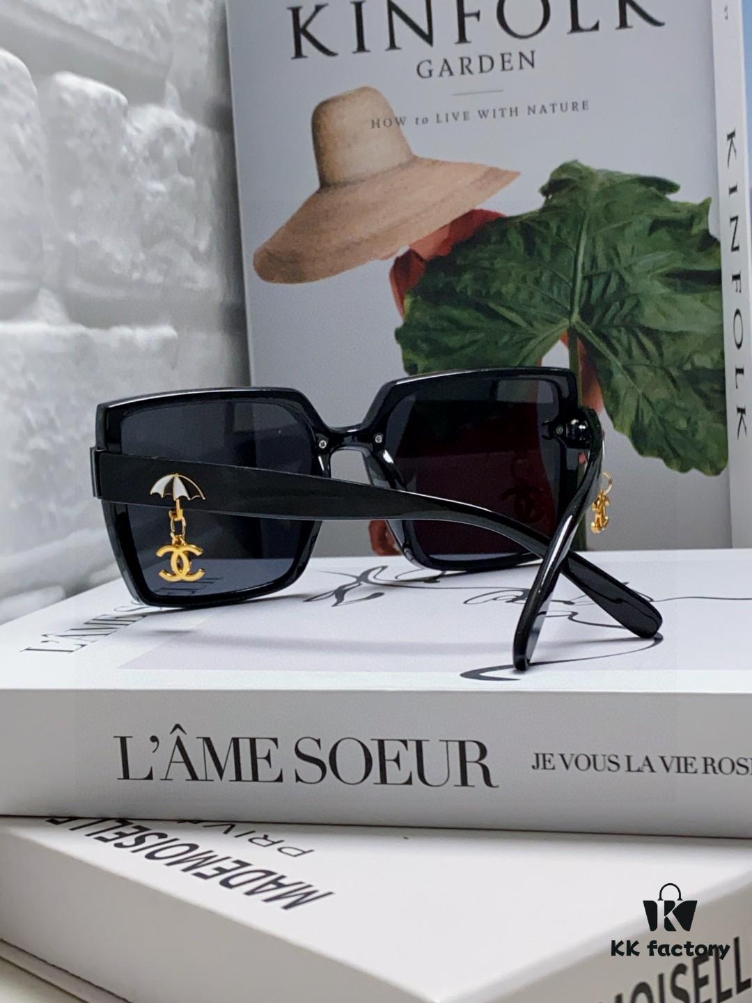 6931f8173a89a121ed54967f Chanel 2025 New Arrival Fashion Sunglasses, Stylish Oversized Gradient Lens Sun Glasses with UV Protection, Compact Design to Flatter Face Shape, Raincoat Charm Pendant