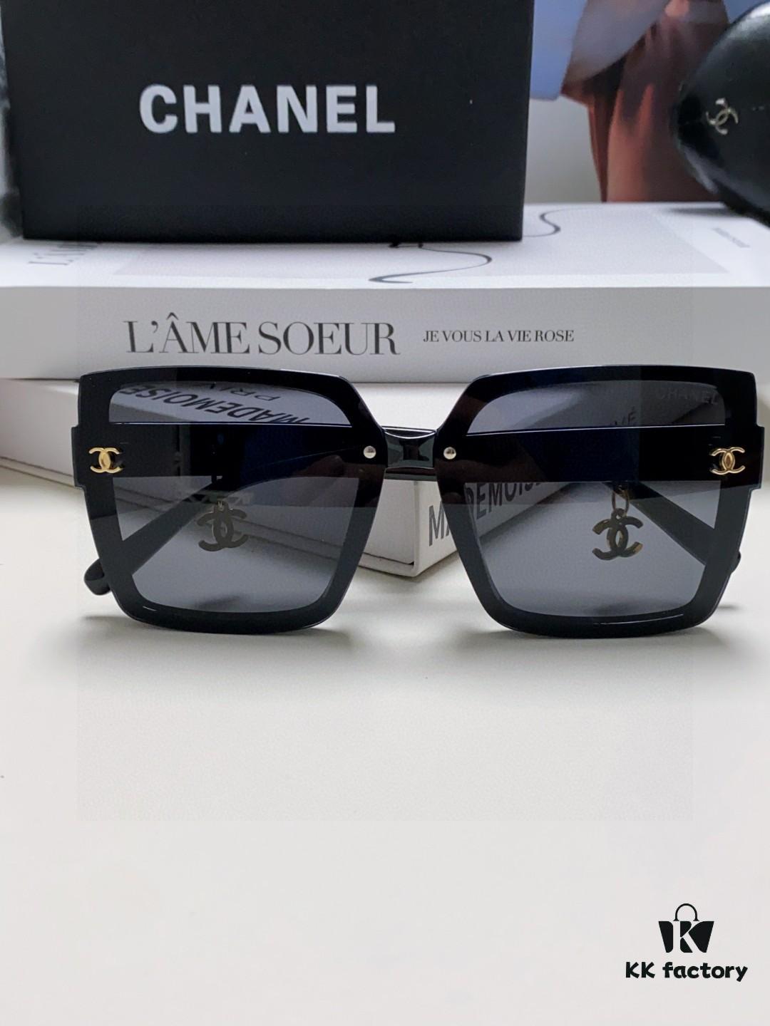 6931f8173a89a121ed549683 Chanel 2025 New Arrival Fashion Sunglasses, Stylish Oversized Gradient Lens Sun Glasses with UV Protection, Compact Design to Flatter Face Shape, Raincoat Charm Pendant