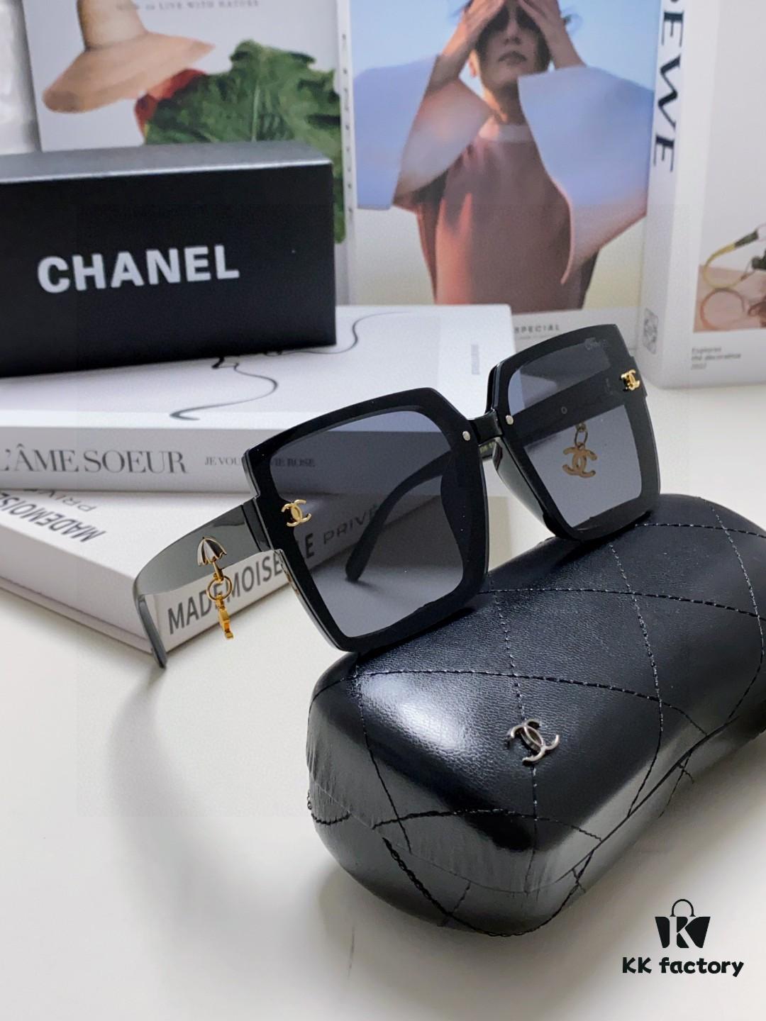 6931f8173a89a121ed549684 Chanel 2025 New Arrival Fashion Sunglasses, Stylish Oversized Gradient Lens Sun Glasses with UV Protection, Compact Design to Flatter Face Shape, Raincoat Charm Pendant