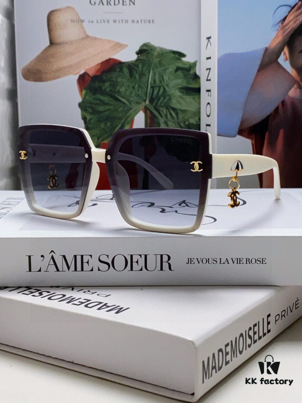 6931f8173a89a121ed549687 Chanel 2025 New Arrival Fashion Sunglasses, Stylish Oversized Gradient Lenses, Face-Framing UV Protection Shades with Umbrella Pendant, Classic Little Luxury Chic